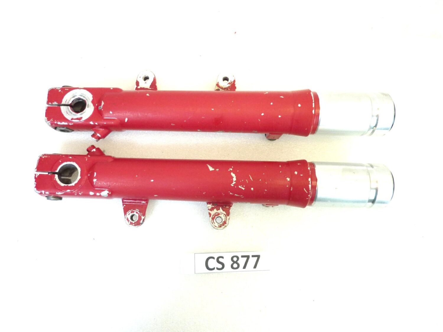 Foderi forcella Guzzi V35 1981 rossi interasse fori pinza 93 mm diam 32 mm gambali - immagine 12