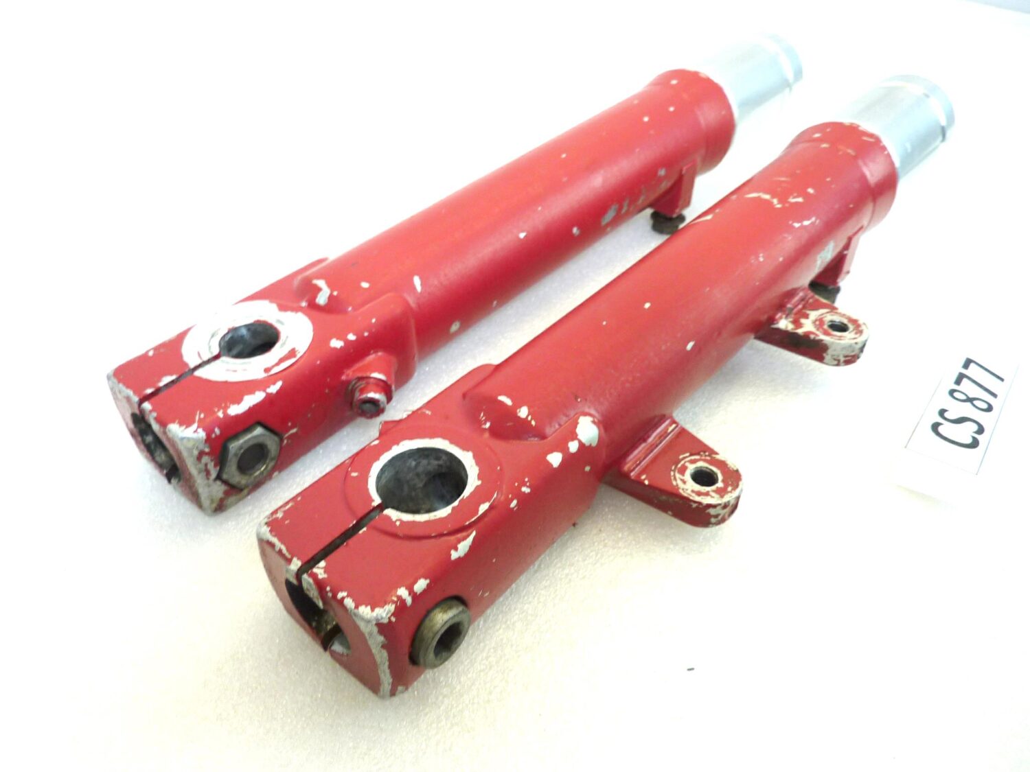 Foderi forcella Guzzi V35 1981 rossi interasse fori pinza 93 mm diam 32 mm gambali - immagine 14