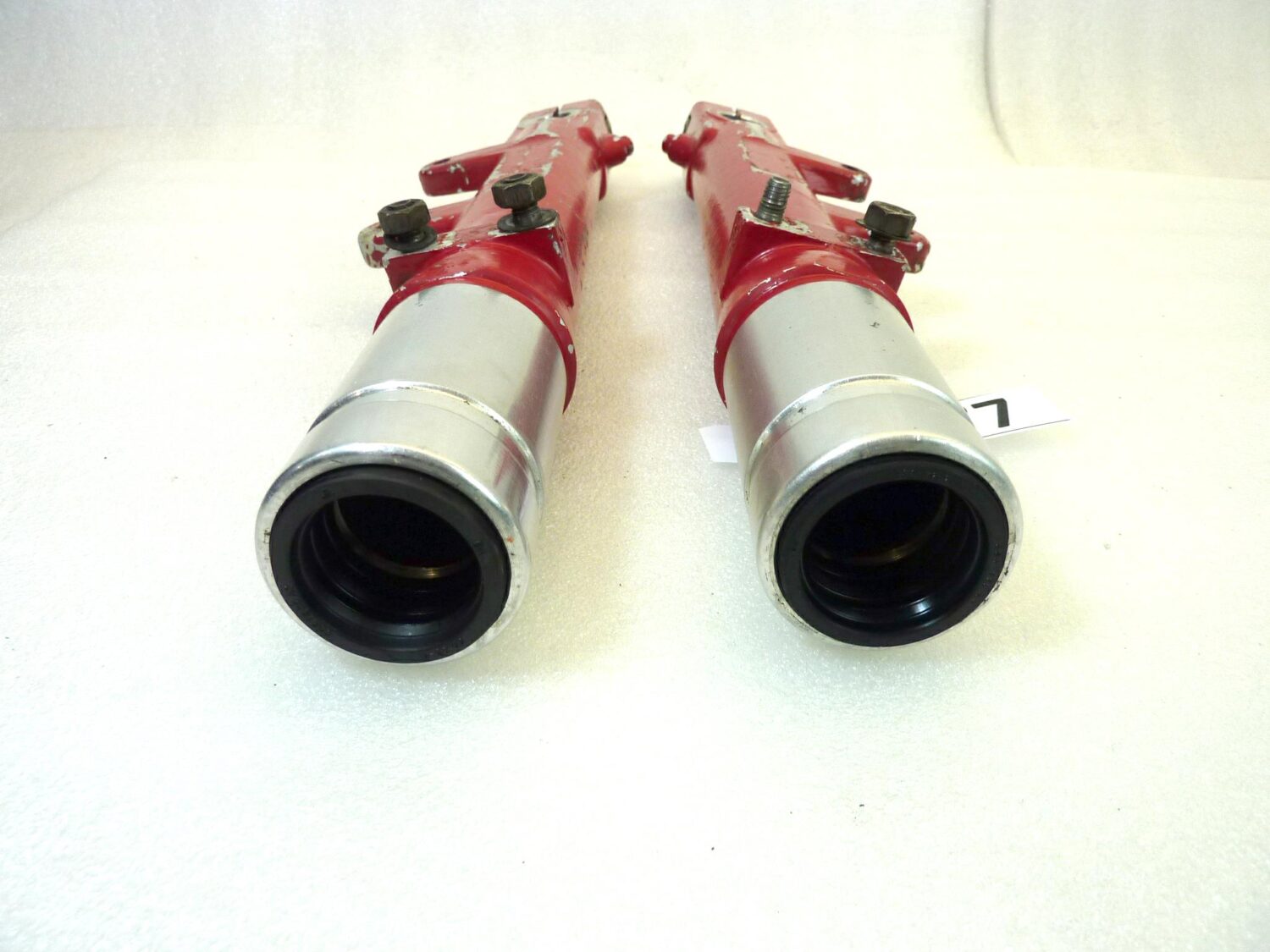 Foderi forcella Guzzi V35 1981 rossi interasse fori pinza 93 mm diam 32 mm gambali - immagine 17
