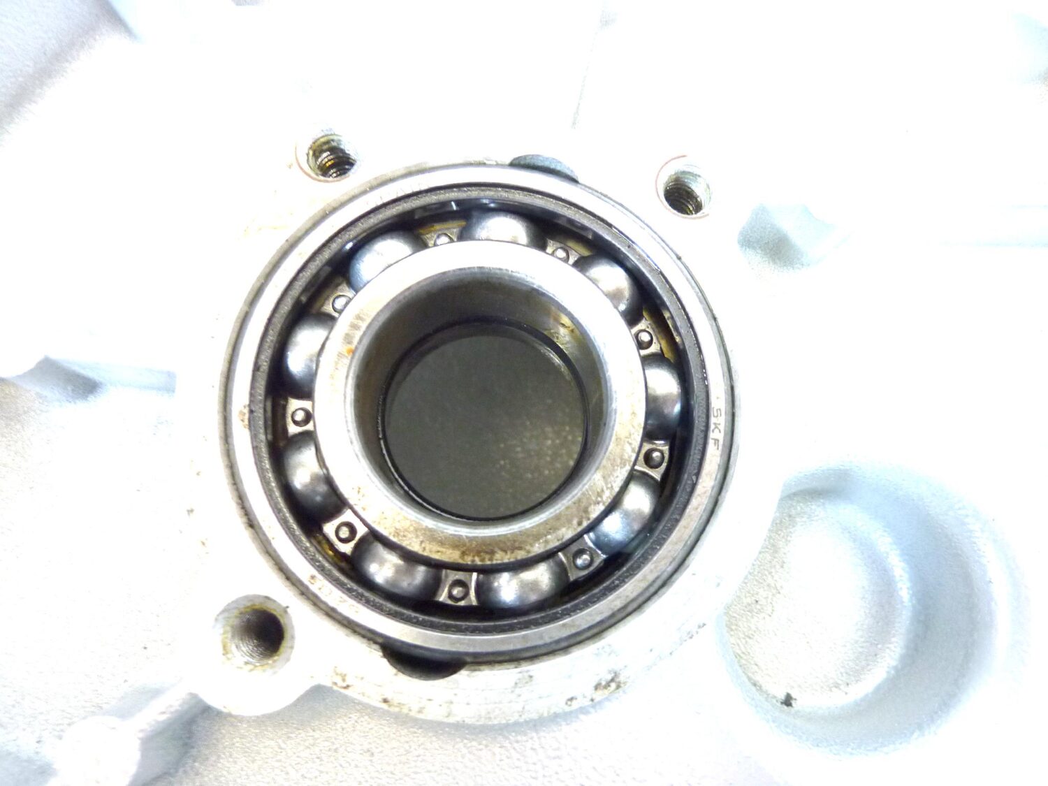 Carter scatola cambio Guzzi V65 Vigili bianco basamento - immagine 6