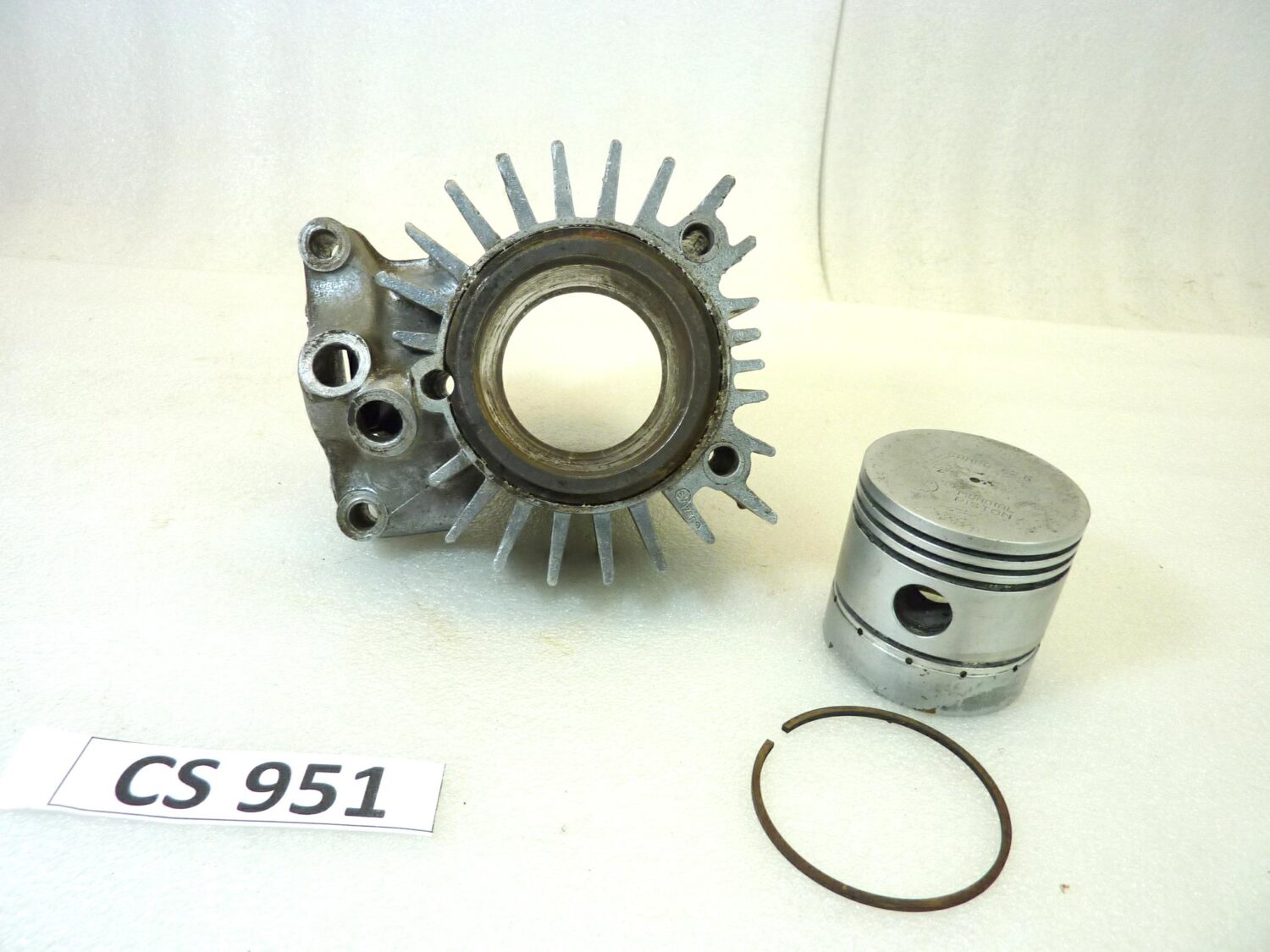 Cilindro pistone Guzzi Galletto 175 diam 62,25 alluminio - immagine 7