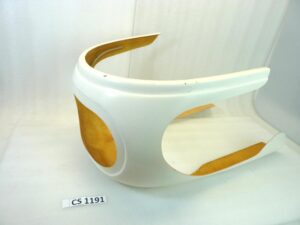 Carena Racing anteriore cupolino moto epoca vintage lungh tot 70 cm largh 43 cm largh interna carena tra fiancate 25 cm altezza tot 35 cm diametro faro 26 x 15 cm largh ant cupolino 40 cm NUOVO fondo di magazzino moto vintage corsa