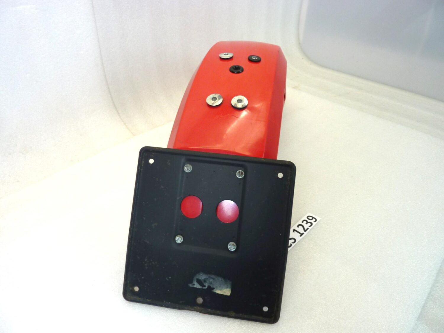 Parafango posteriore V35 V50 I II III serie rosso con portatarga - immagine 9