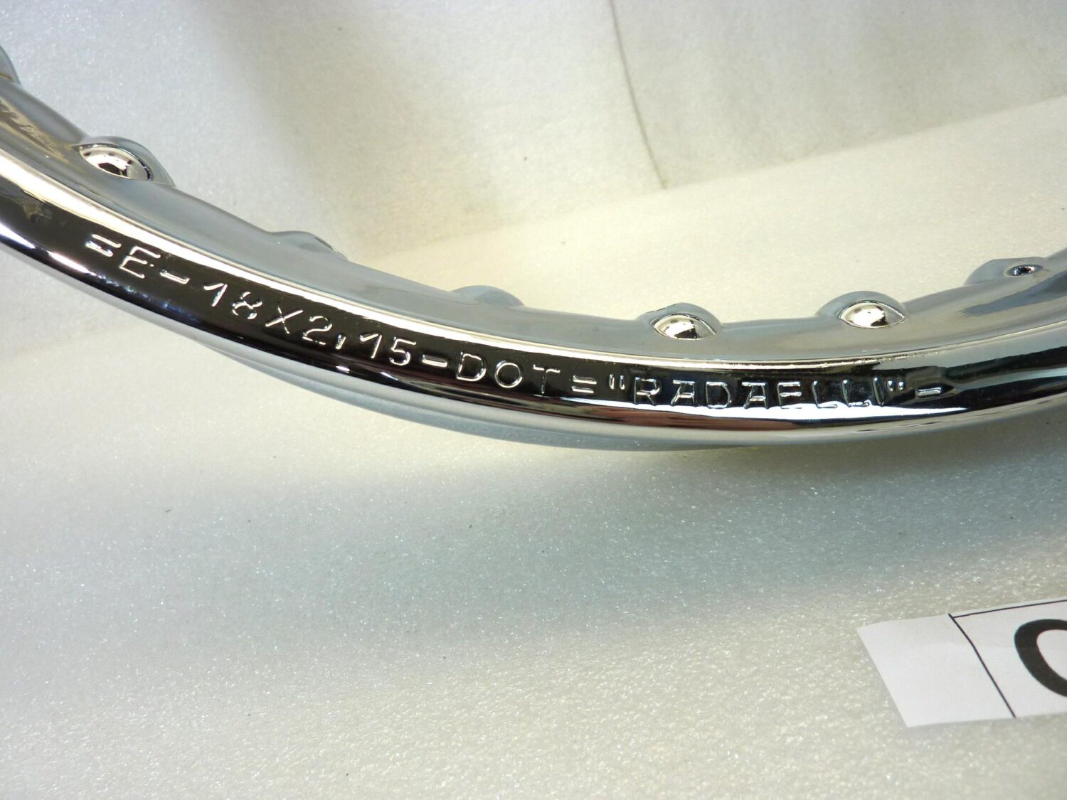 Cerchio Radaelli Guzzi Nuovo Falcone 18 x 2,15 canale interno 55 36 fori mm esterno 76,30 mm ruota 0408 Nuovo fondo di magazzino leggi descrizione - immagine 7