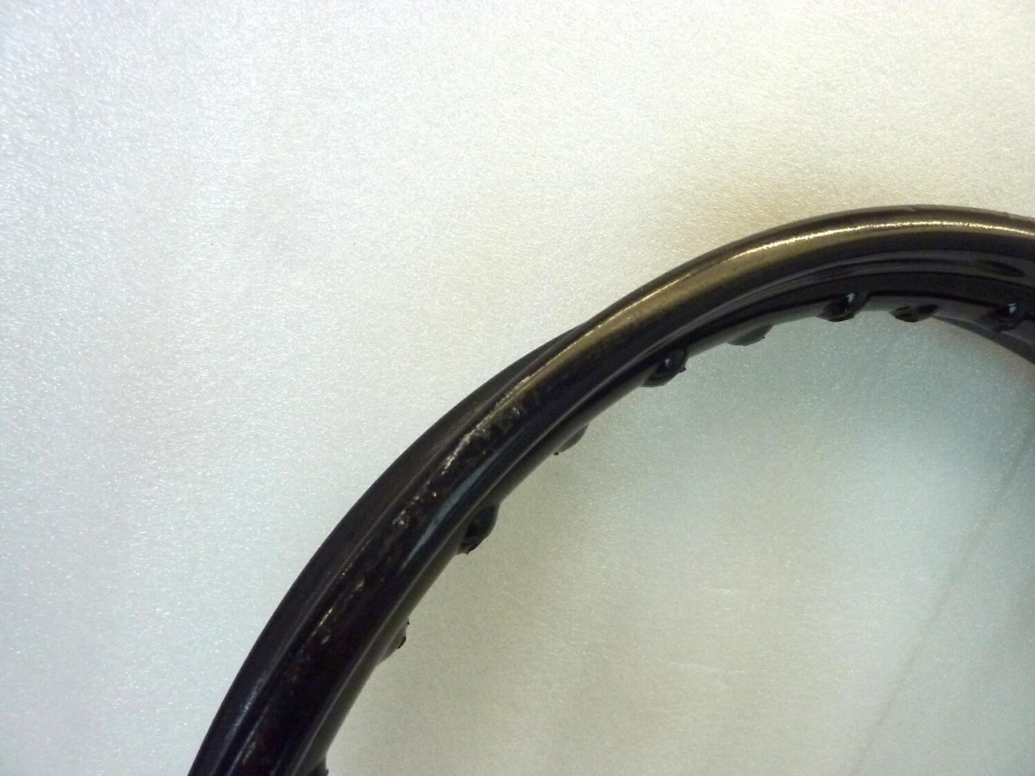 Cerchio moto epoca 19 40 fori diam esterno 510 mm canale interno 47,7 esterno 68,5 mm nero ruota - immagine 8