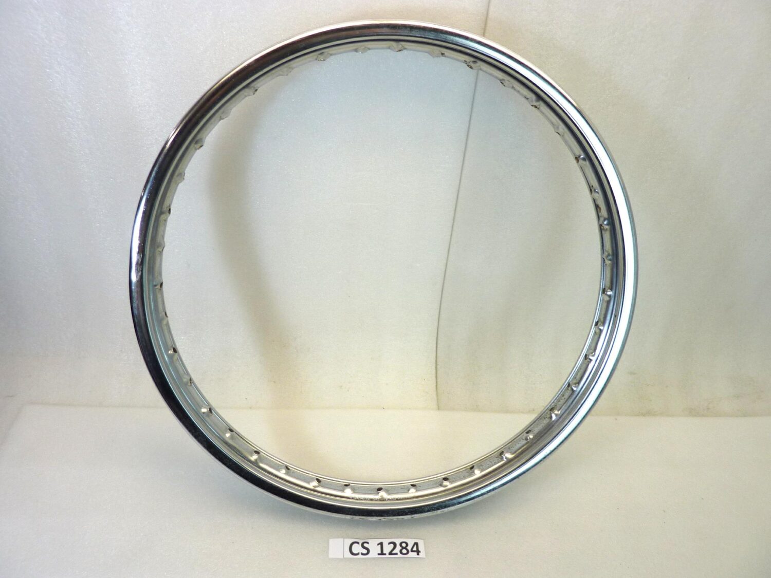 Cerchio moto epoca Radaelli 19 40 fori bordo H canale esterno 59,2 mm interno 38 mm ruota Nuovo fondo di magazzino leggi descrizione