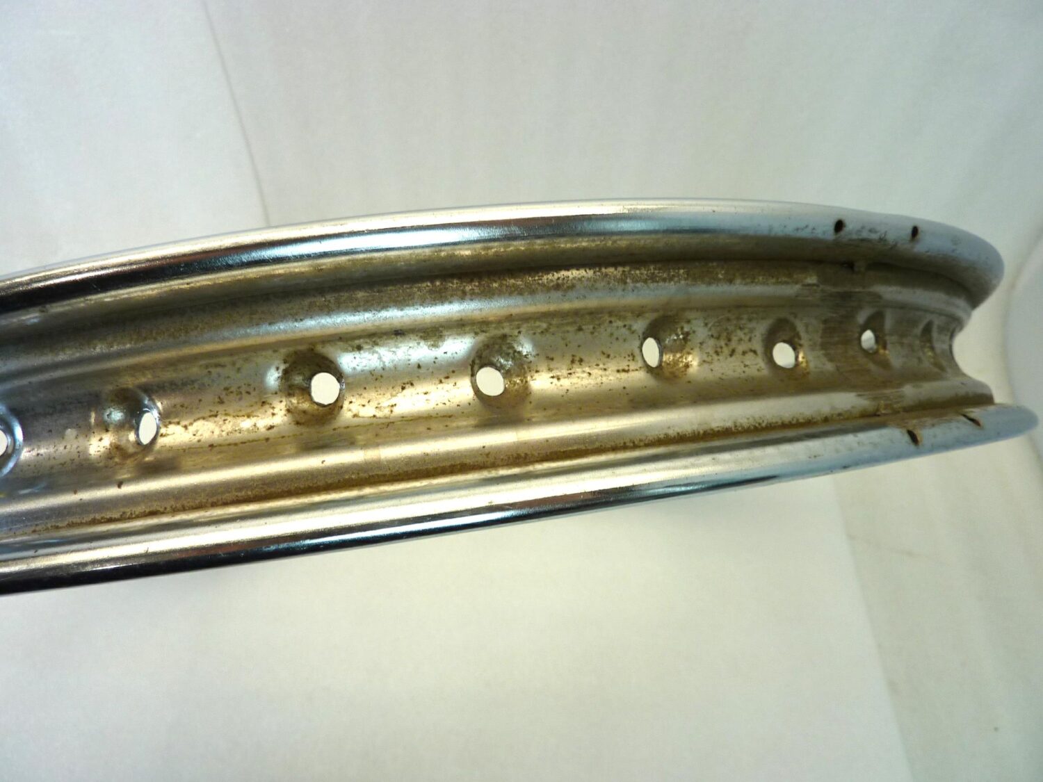 Cerchio moto epoca Radaelli 19 40 fori bordo H canale esterno 59,2 mm interno 38 mm ruota Nuovo fondo di magazzino leggi descrizione - immagine 10