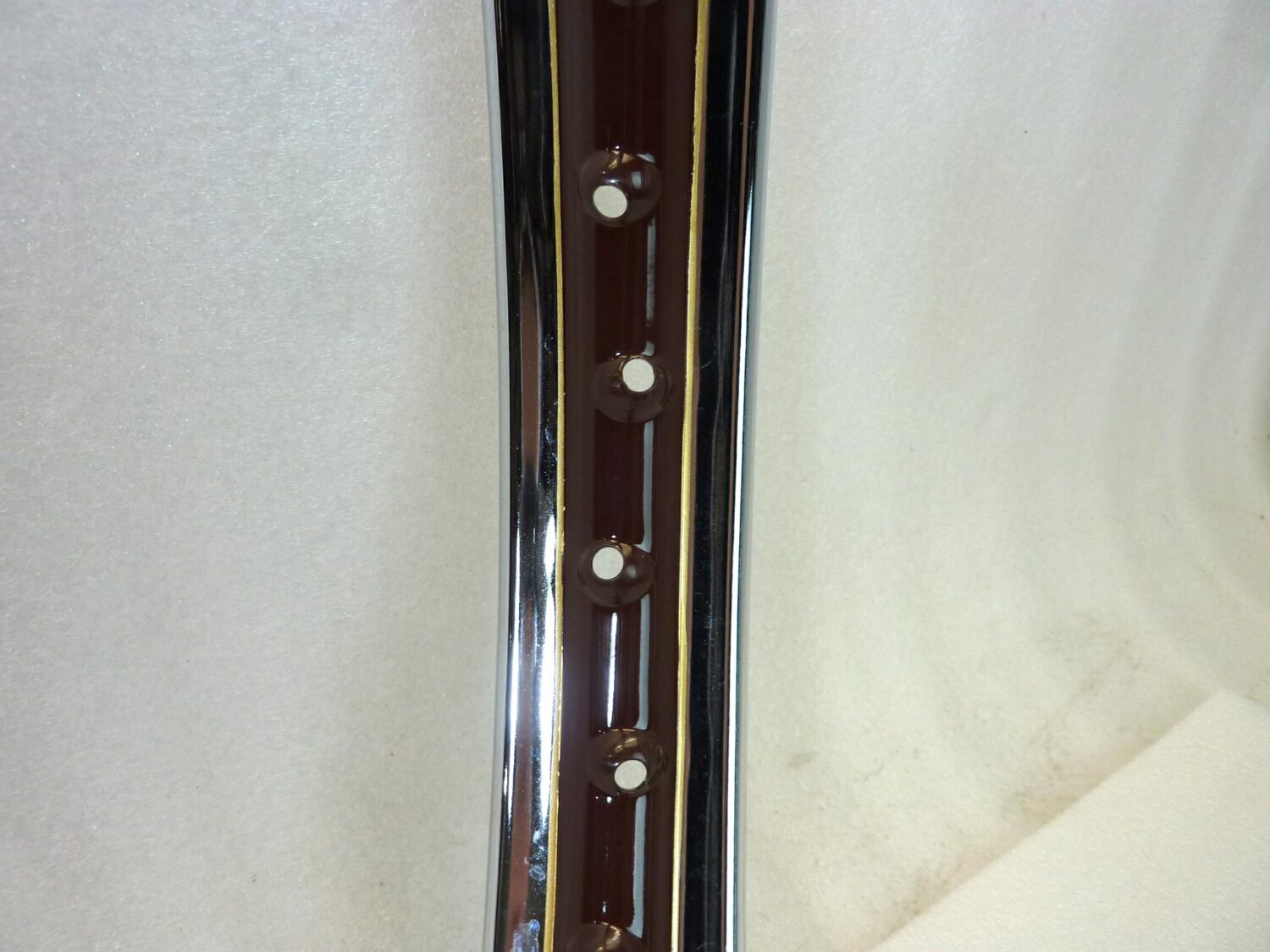 Cerchio moto epoca 19 x 1,6 36 fori marrone profili oro canale esterno 59,7 mm interno 41,6 mm ruota - immagine 5