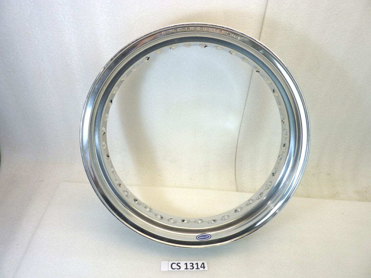 Cerchio posteriore moto epoca Akront 17 x 3,50 40 fori TR 597 Nuovo fondo di magazzino leggi descrizione
