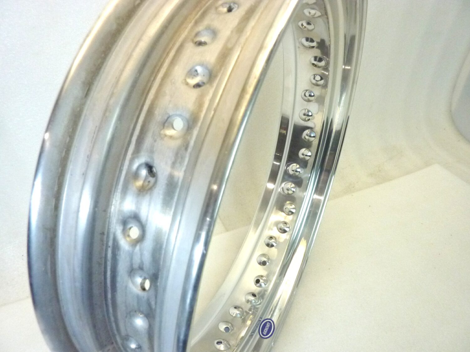 Cerchio posteriore moto epoca Akront 17 x 3,50 40 fori TR 597 Nuovo fondo di magazzino leggi descrizione - immagine 5