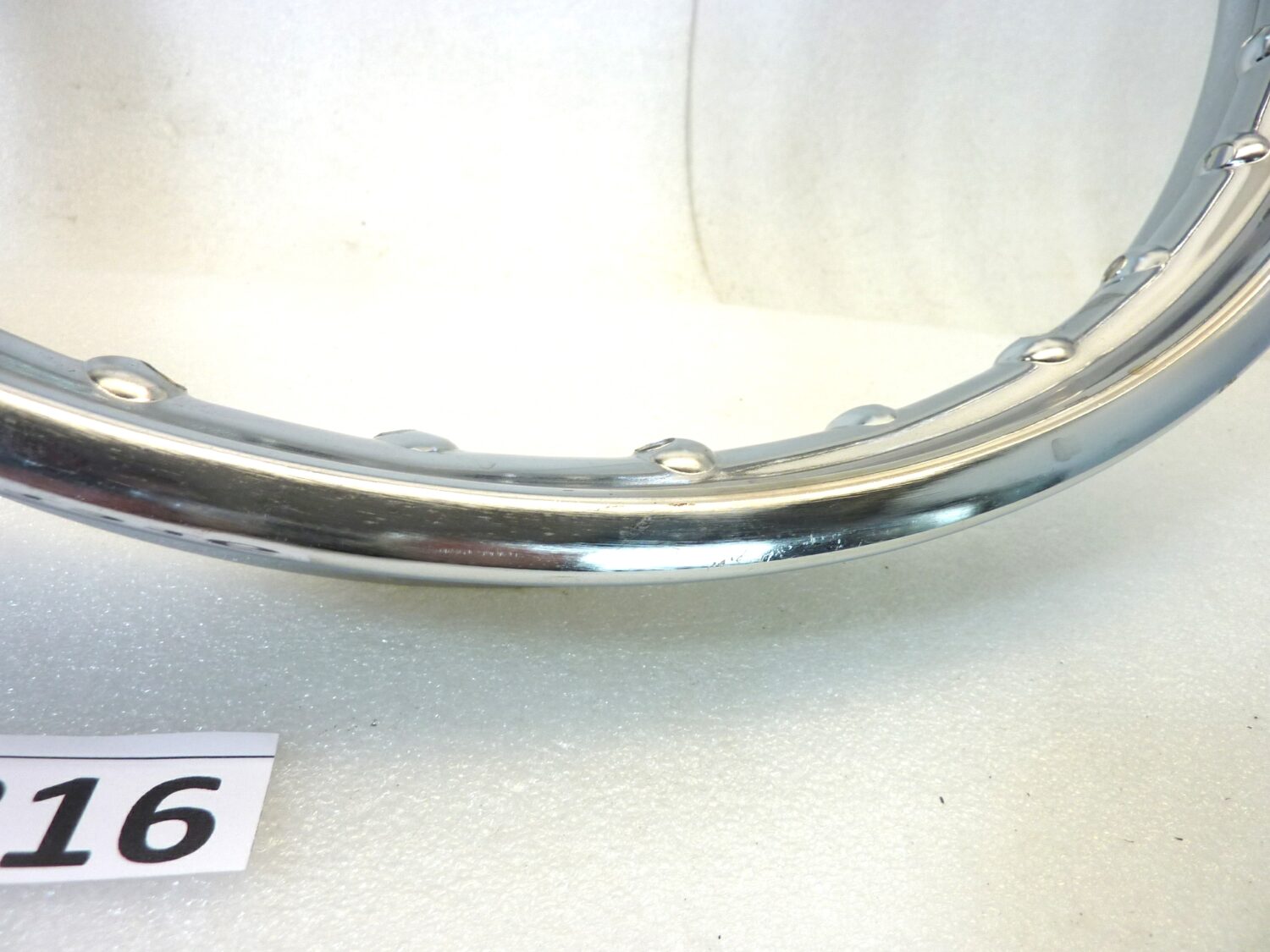 Cerchio moto epoca 17 x 1,60 32 fori canale esterno 58,6 mm interno 40,3 mm tipo Guzzi Galletto ruota Nuovo fondo di magazzino leggi descrizione - immagine 9