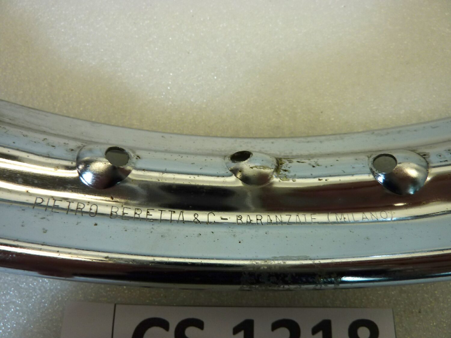 Cerchio moto epoca Beretta 18 36 fori diam 480 mm canale esterno 54,3 mm interno 39 mm ruota Nuovo fondo di magazzino leggi descrizione - immagine 3