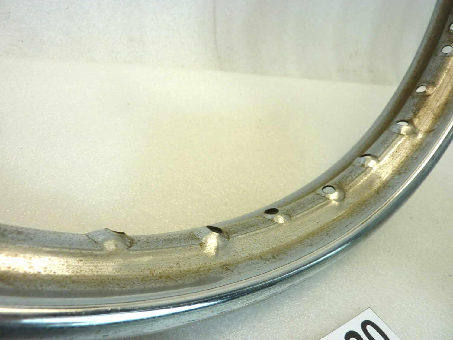 Cerchio moto epoca Radaelli 19 x 1,5 36 fori diam 505 mm canale esterno 54,9 mm interno 38 mm ruota - immagine 3