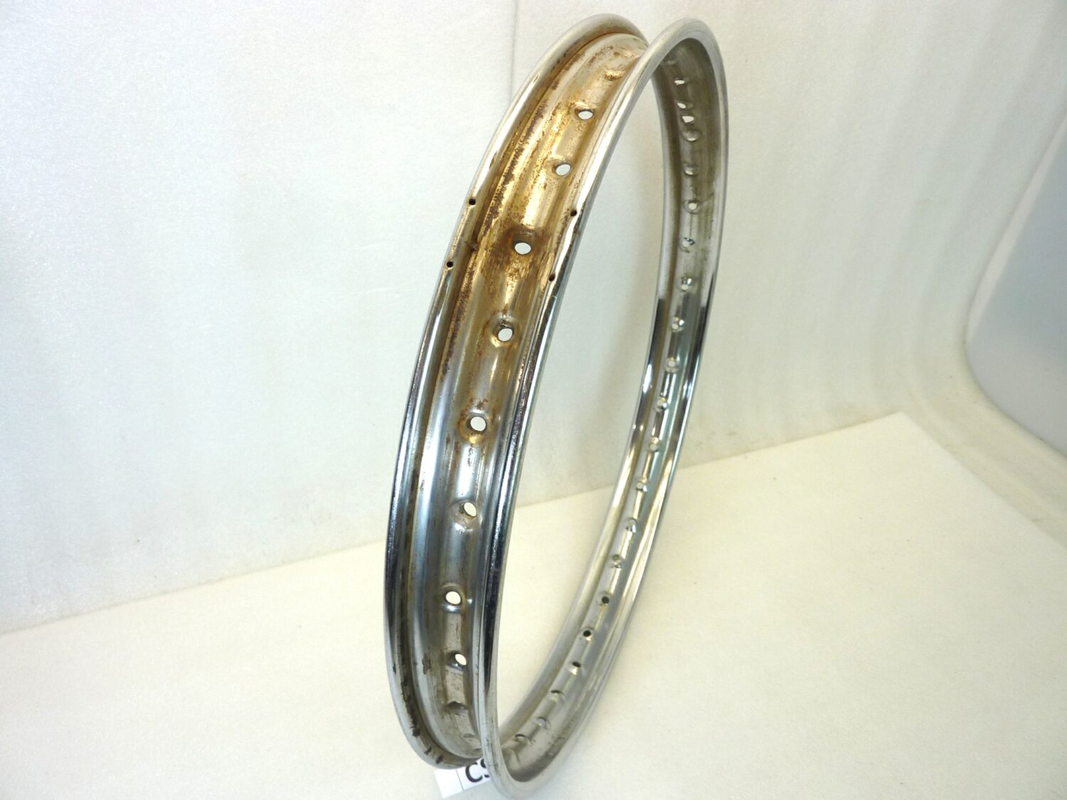 Cerchio moto epoca Radaelli 19 x 1,5 36 fori diam 505 mm canale esterno 54,9 mm interno 38 mm ruota - immagine 7