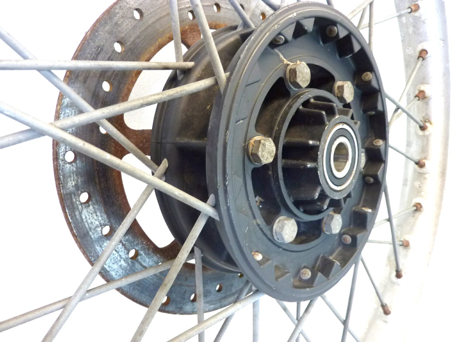 Cerchio anteriore Guzzi TT V35 V65 350 650 TT Akront 21 x 1,6 36 TC 664 ruota con disco spesso 5 mm - immagine 13