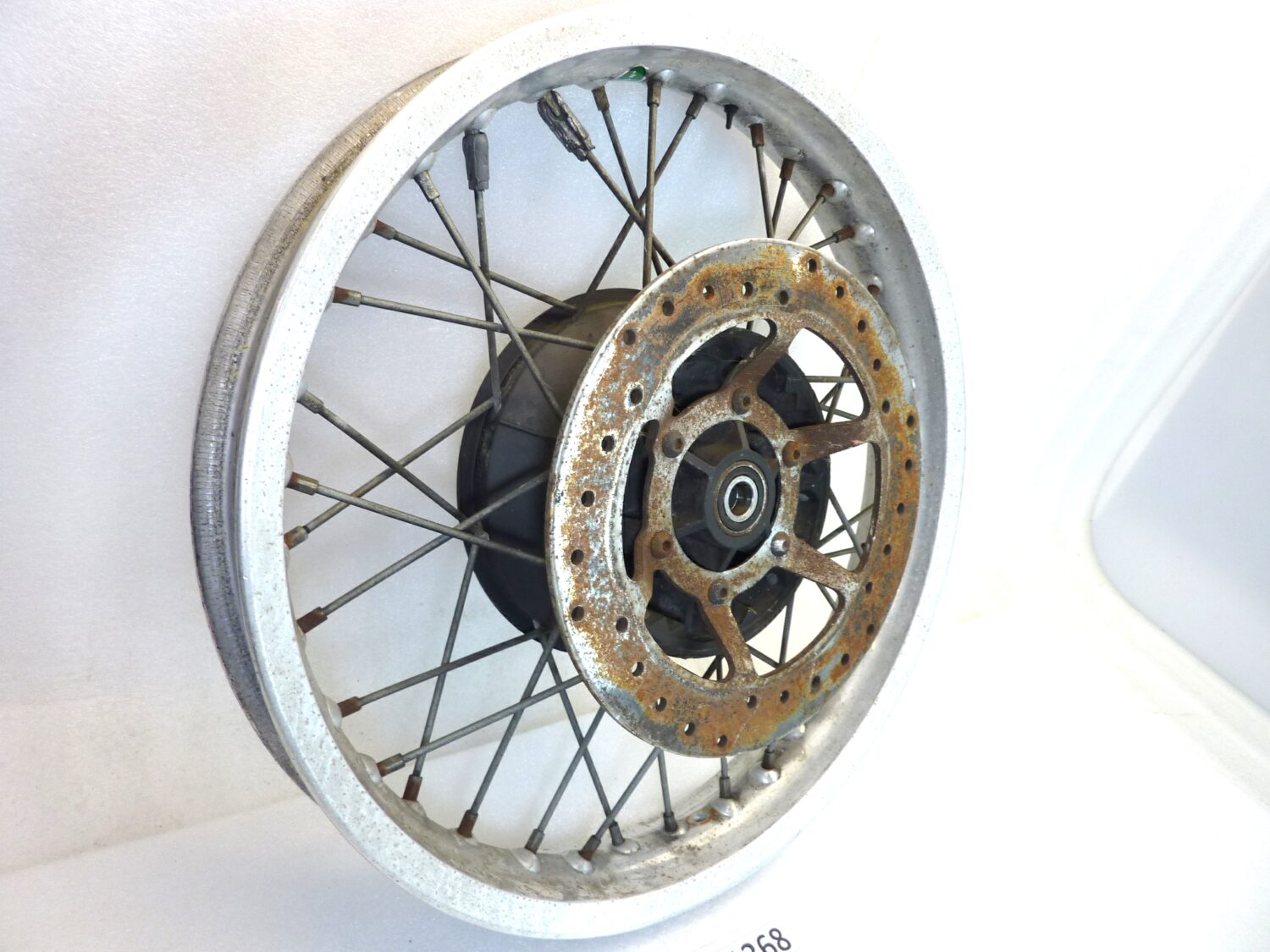 Cerchio posteriore Guzzi TT V35 V65 350 650 TT Akront 18 x 2,15 36 fori TC 684 ruota con disco spessore 5,1 mm - immagine 2