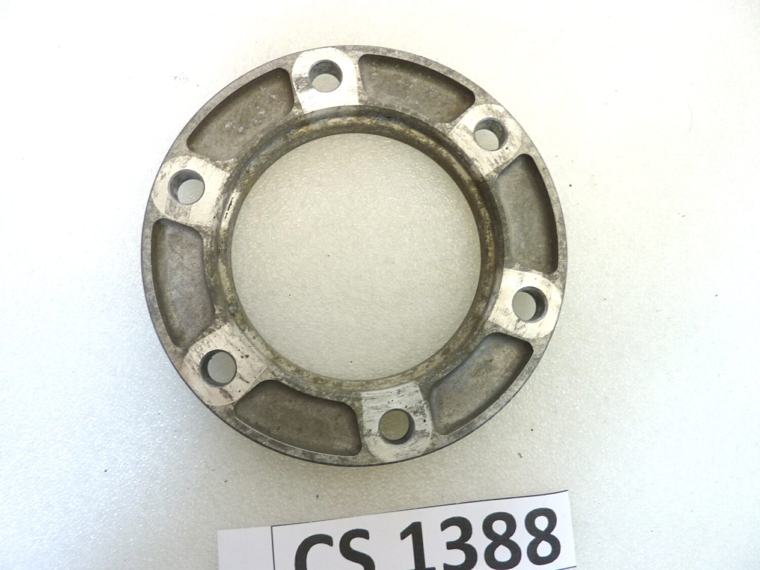 Flangia distanziale Guzzi 6 fori diam est 120 mm diam interno 75 mm spessore 8 mm - immagine 6
