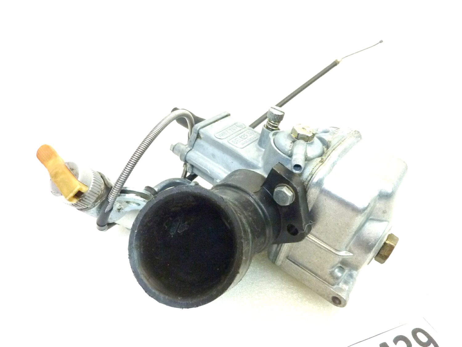 Carburatore Dell'Orto VHBZ 24 F D con collettore Guzzi V35 e comando aria VHBZ24FD OGGETTO NON TESTATO, PROPOSTO COME DA RITROVAMENTO, COME DA FOTO, NON APERTO, NON VERIFICATO, SOLO PARZIALE PULIZIA ESTERNA - immagine 3