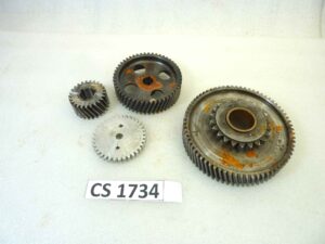 Ingranaggi frizione Guzzi Stornello pompa olio 55147700, pignone motore 55070225, trasmissione 55081100, distribuzione 55040500, libero avviamento 55266400, piattello 55266900
