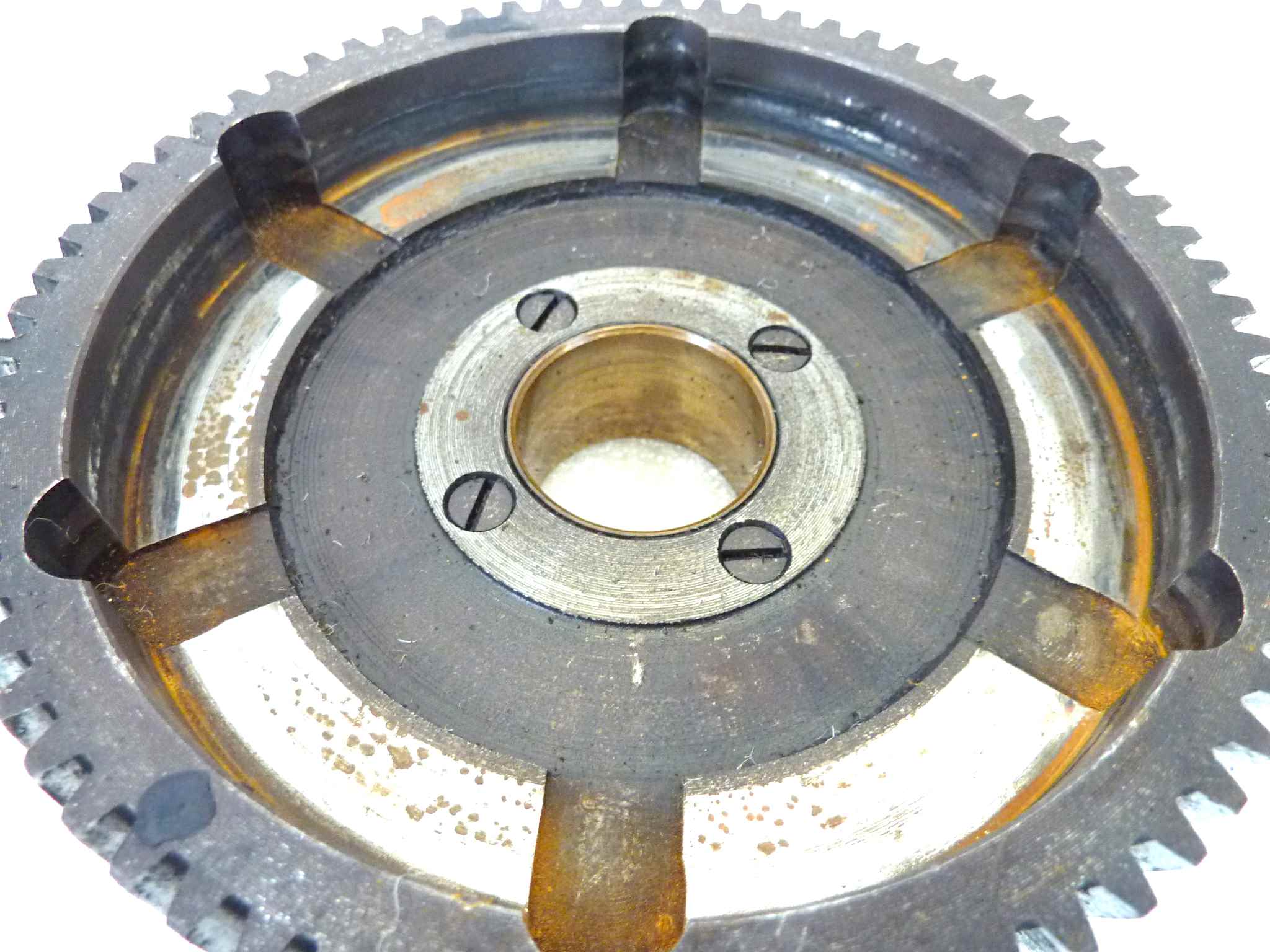 Ingranaggi frizione Guzzi Stornello pompa olio 55147700, pignone motore 55070225, trasmissione 55081100, distribuzione 55040500, libero avviamento 55266400, piattello 55266900, corpo fisso 55081600 - immagine 15