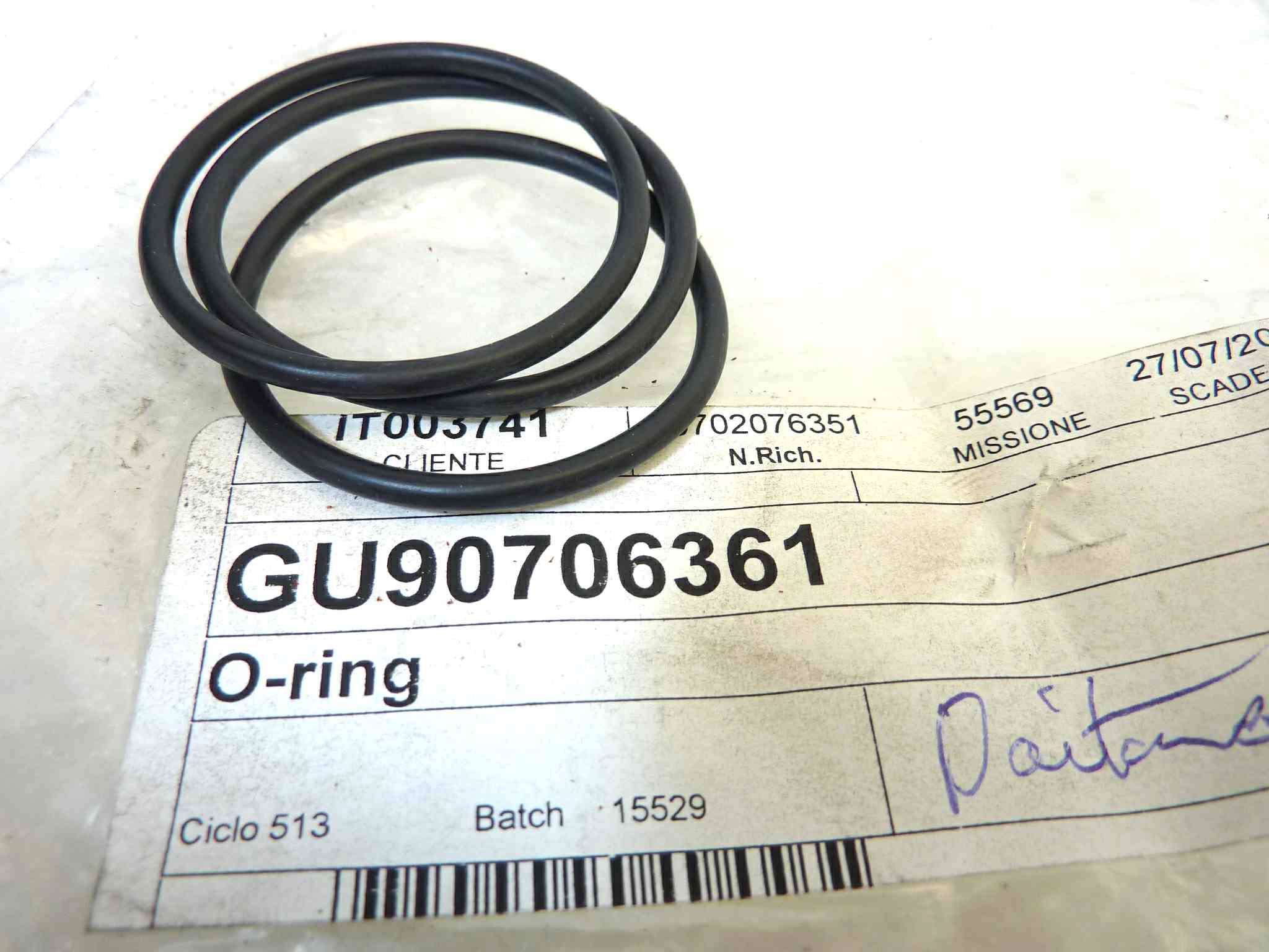 Or O-ring testa Guzzi Daytona 1000 V10 centauro cod 90706361 3 pezzi NUOVO Fondo di magazzino Leggi descrizione - immagine 5