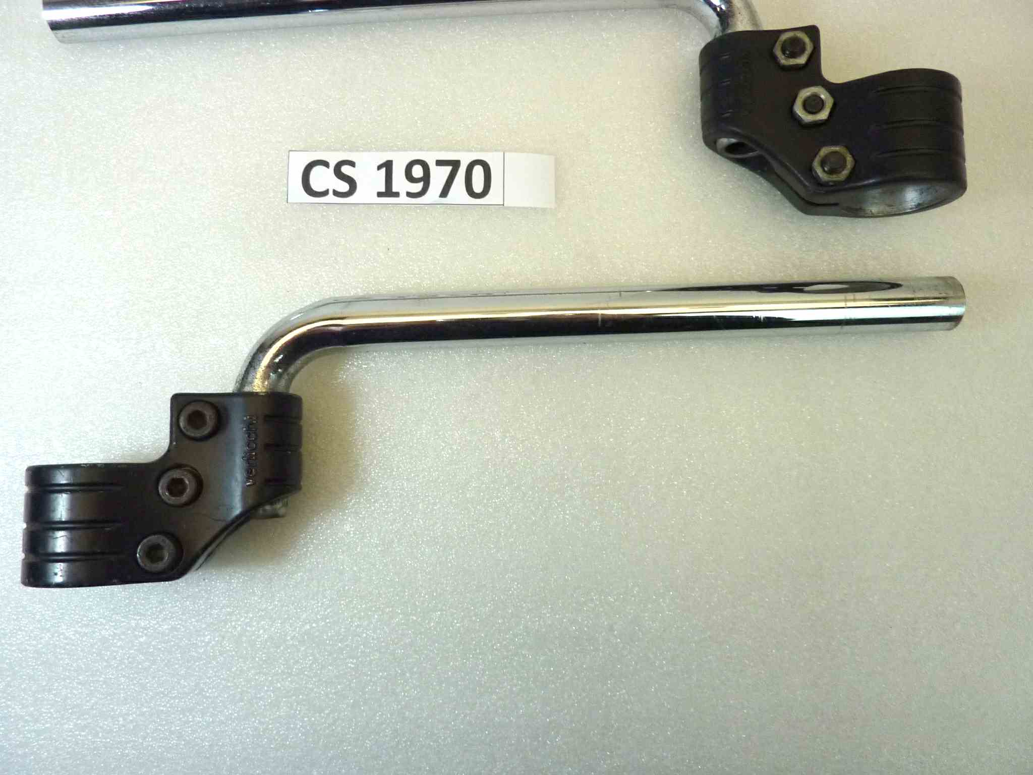 Semimanubri moto epoca Verlicchi diametro stelo 37 mm a riposo diametro semimanubrio 22 mm - immagine 2