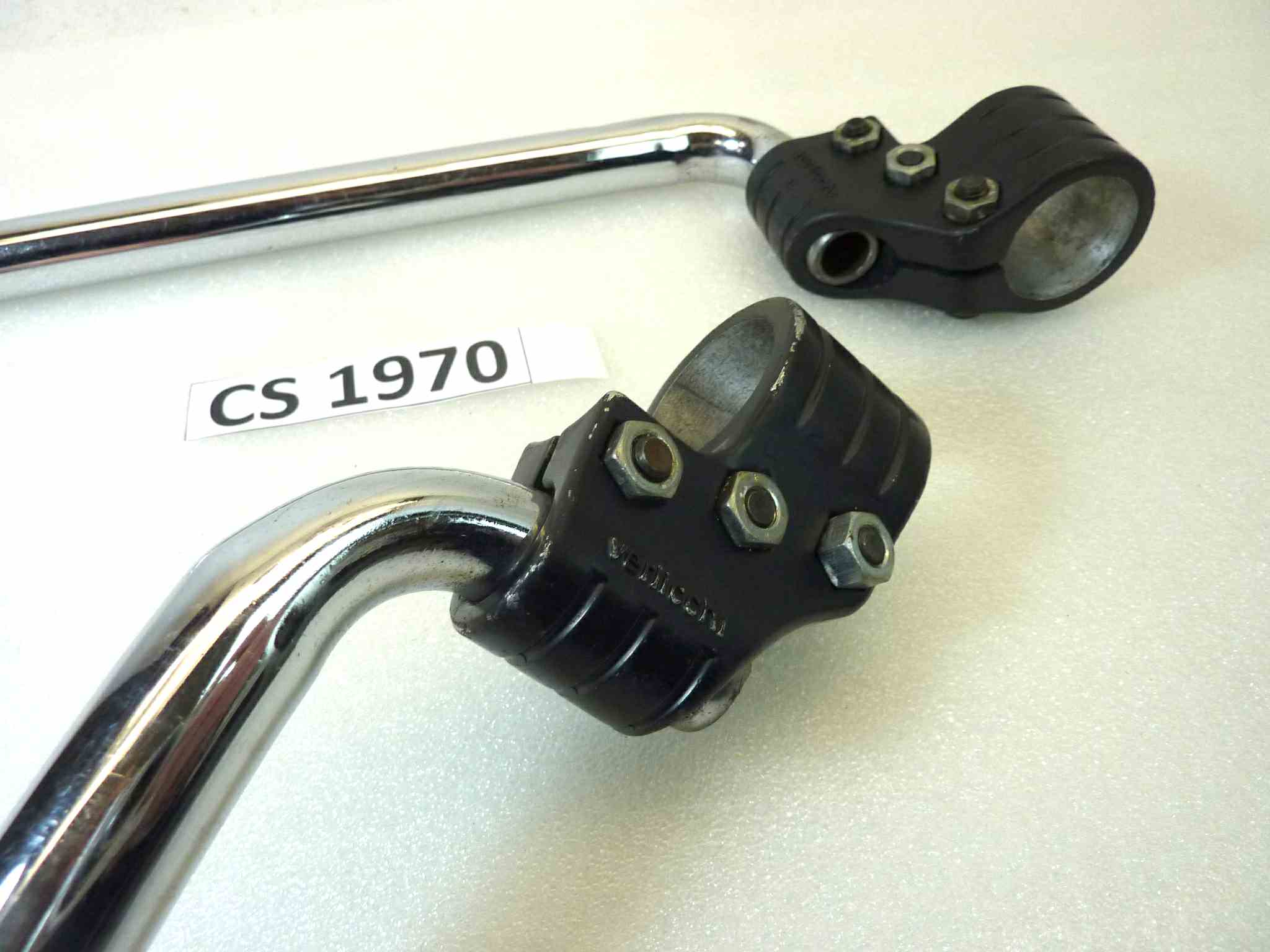 Semimanubri moto epoca Verlicchi diametro stelo 37 mm a riposo diametro semimanubrio 22 mm - immagine 5