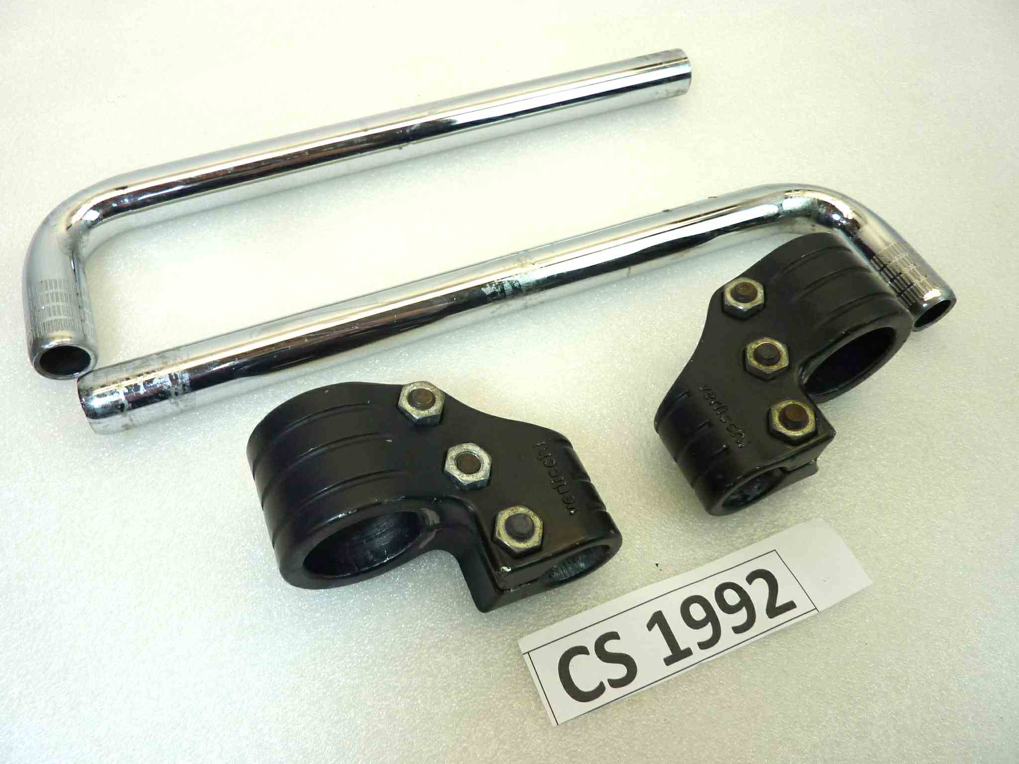 Semimanubri moto epoca Verlicchi diametro stelo 34 mm a riposo diametro semimanubrio 22 mm - immagine 2