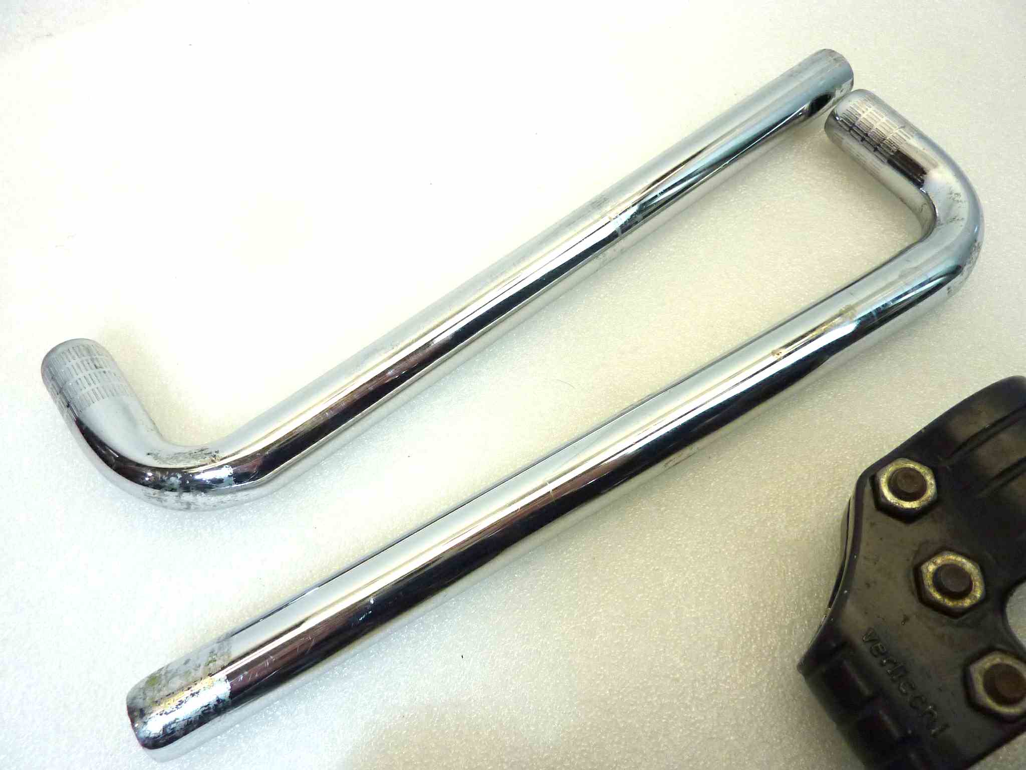 Semimanubri moto epoca Verlicchi diametro stelo 34 mm a riposo diametro semimanubrio 22 mm - immagine 6