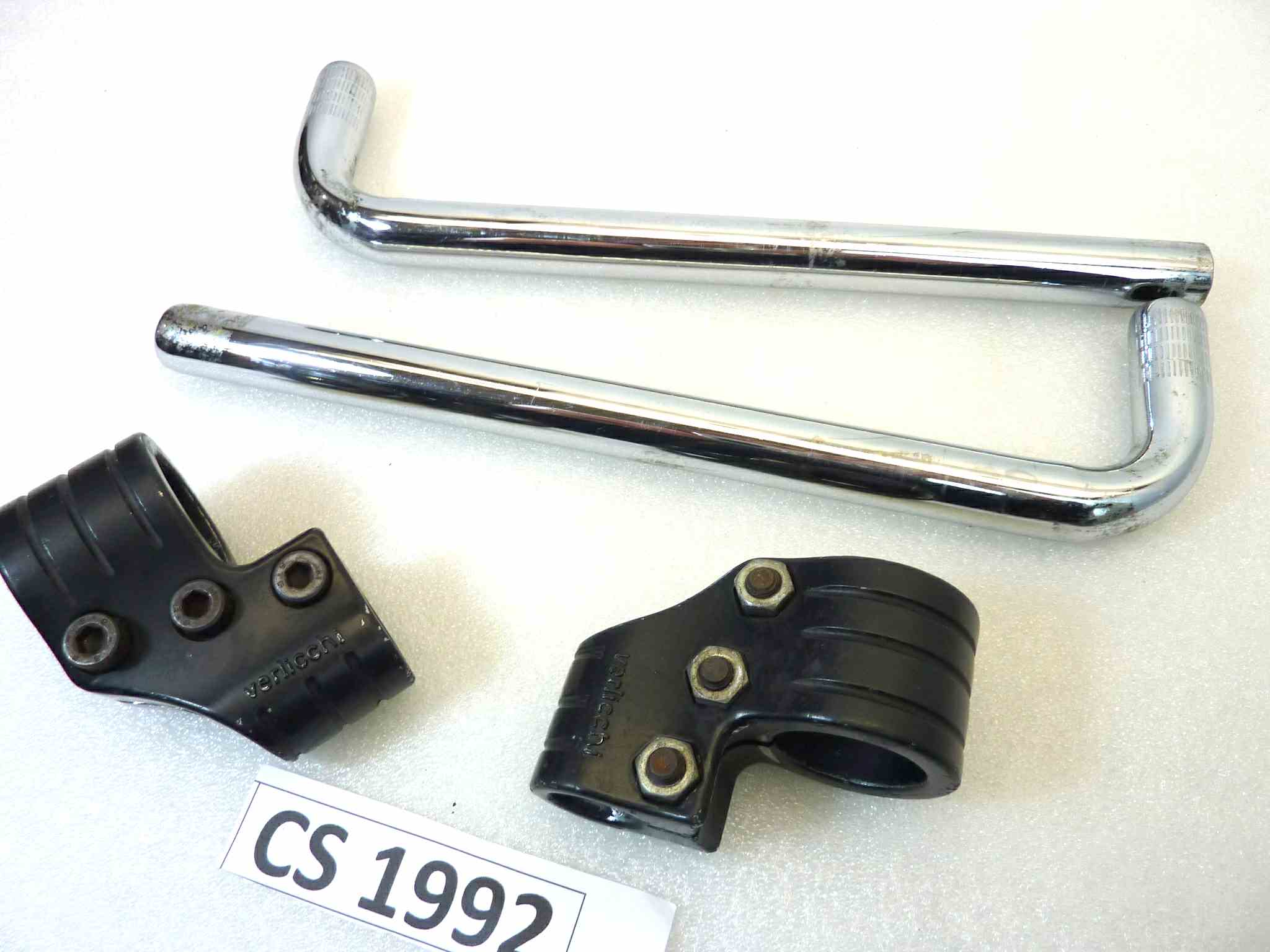 Semimanubri moto epoca Verlicchi diametro stelo 34 mm a riposo diametro semimanubrio 22 mm - immagine 7