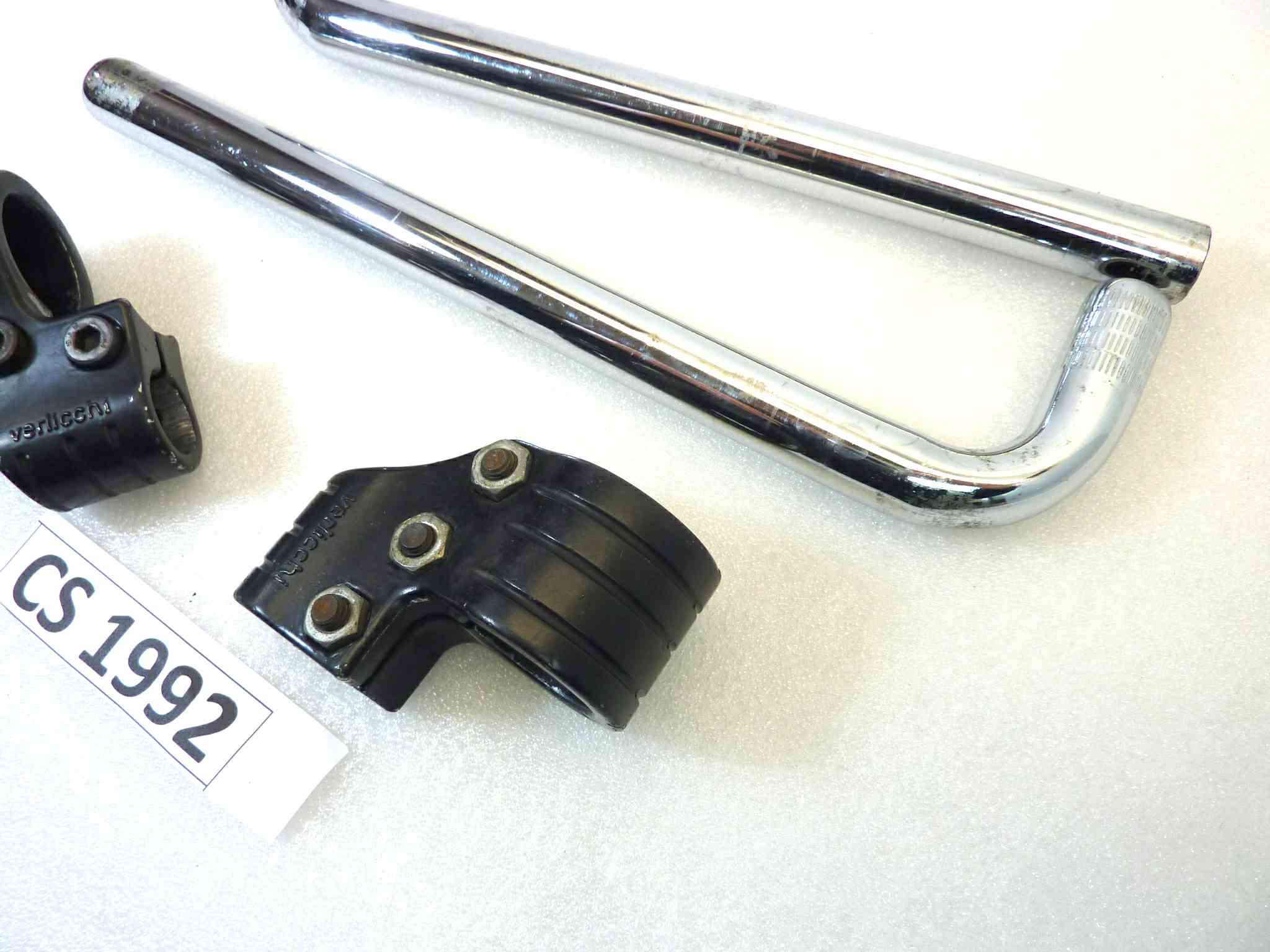 Semimanubri moto epoca Verlicchi diametro stelo 34 mm a riposo diametro semimanubrio 22 mm - immagine 8