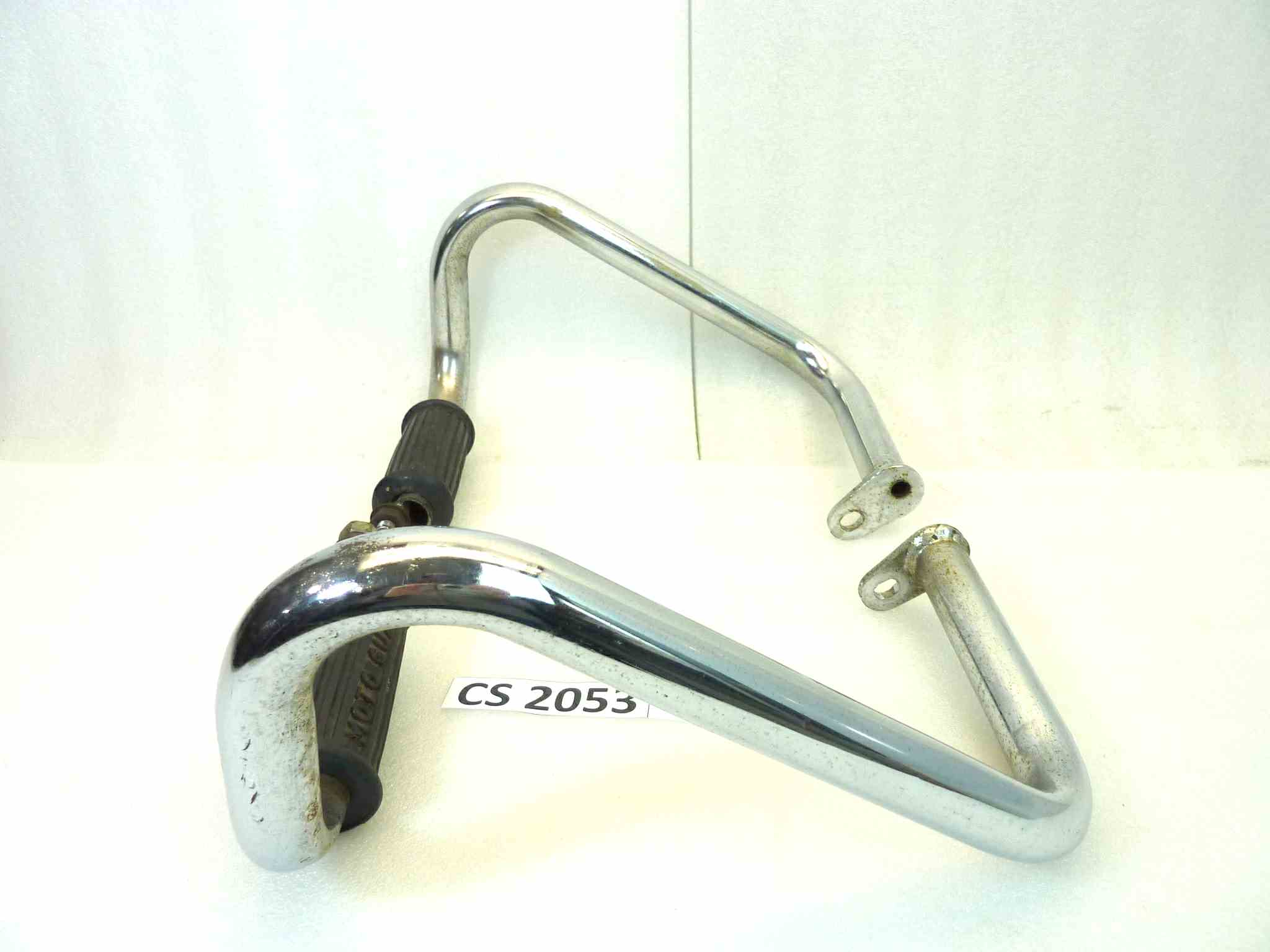 Staffe laterali paraborse Guzzi con pedana poggiapiedi diam 25 mm interasse fori attacchi 25 cm - immagine 5