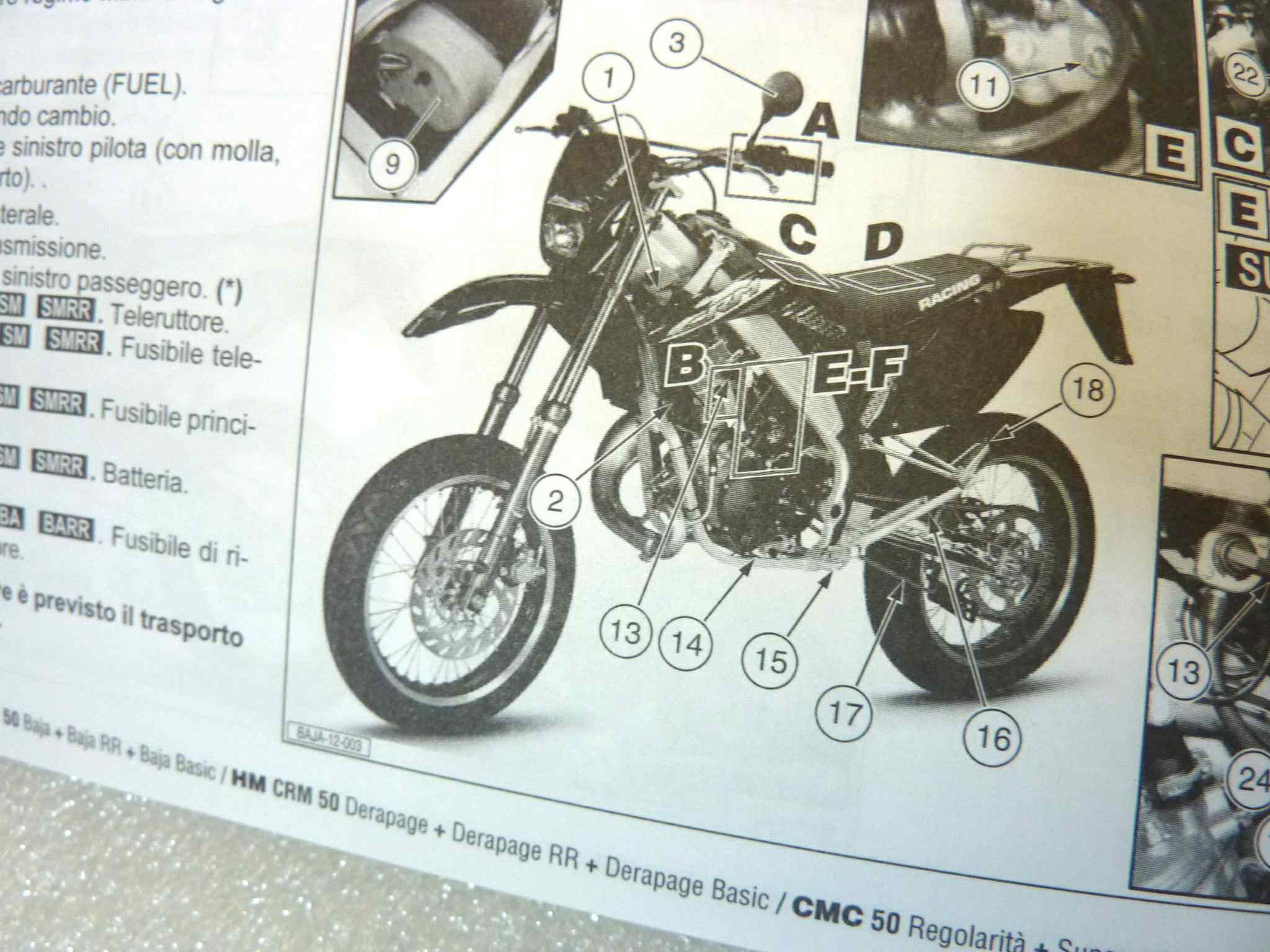 Libretto uso e manutenzione Honda CRE 50 Baja Basic RR CRM 50 Derapage Basic RR manuale utente ORIGINALE ita dim 17 x 12 cm NUOVO fondo di magazzino, LEGGI DESCRIZIONE - immagine 3