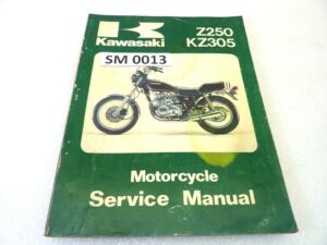 Manuale officina Kawasaki Z250 KZ305 Shop Manual ORIGINALE eng - Motorcycle service Manual WORKSHOP riparazione dim 21,7 x 28 cm