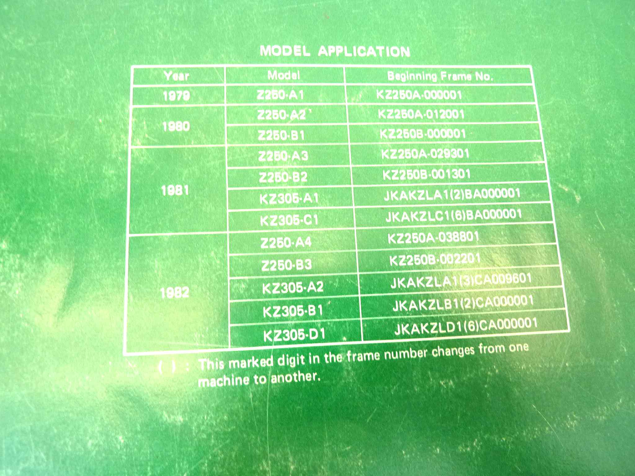 Manuale officina Kawasaki Z250 KZ305 Shop Manual ORIGINALE eng - Motorcycle service Manual WORKSHOP riparazione dim 21,7 x 28 cm - immagine 4