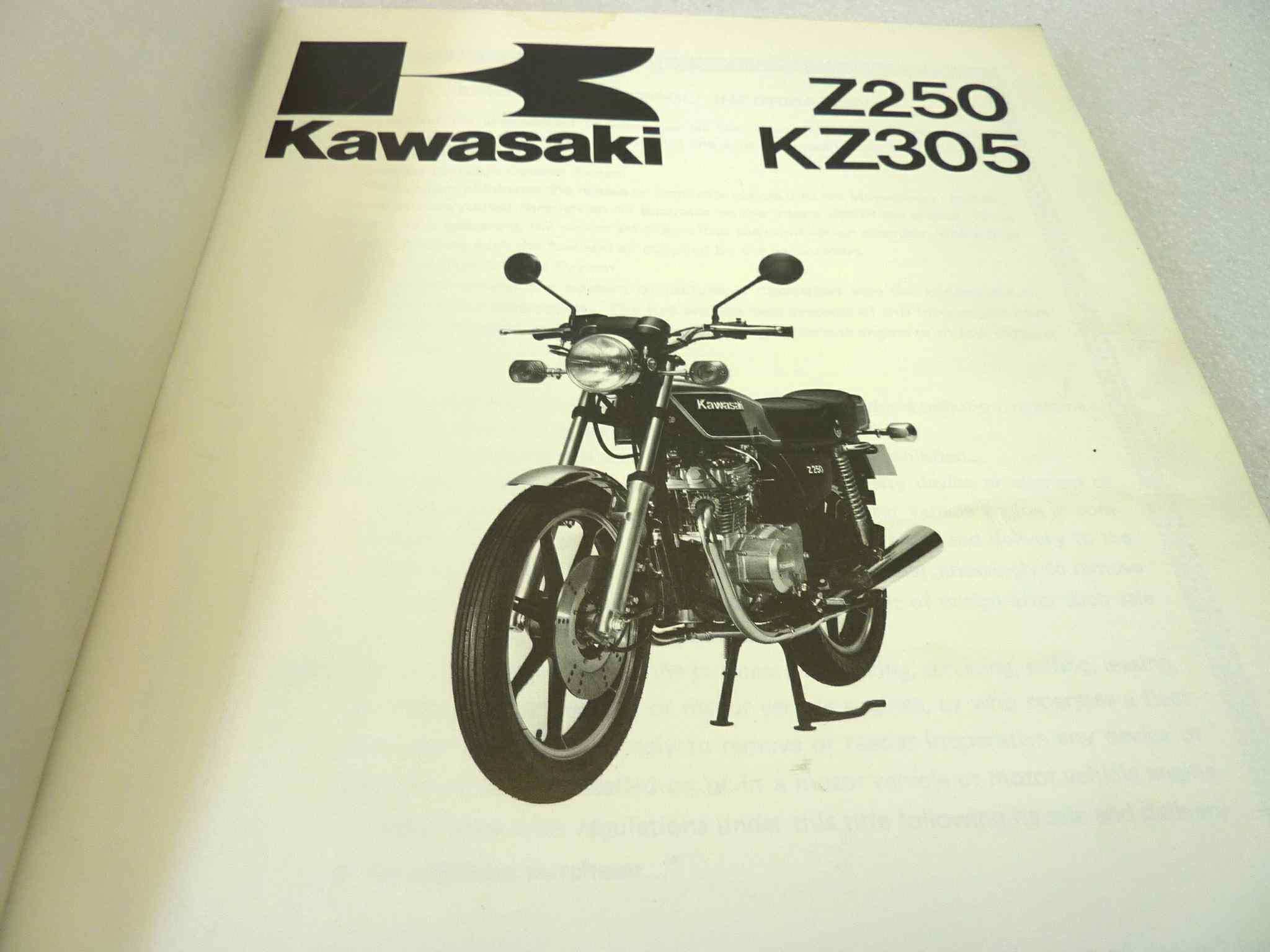 Manuale officina Kawasaki Z250 KZ305 Shop Manual ORIGINALE eng - Motorcycle service Manual WORKSHOP riparazione dim 21,7 x 28 cm - immagine 6