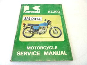 Manuale officina Kawasaki KZ200 Shop Manual ORIGINALE eng - Motorcycle service Manual WORKSHOP riparazione dim 21,7 x 28 cm