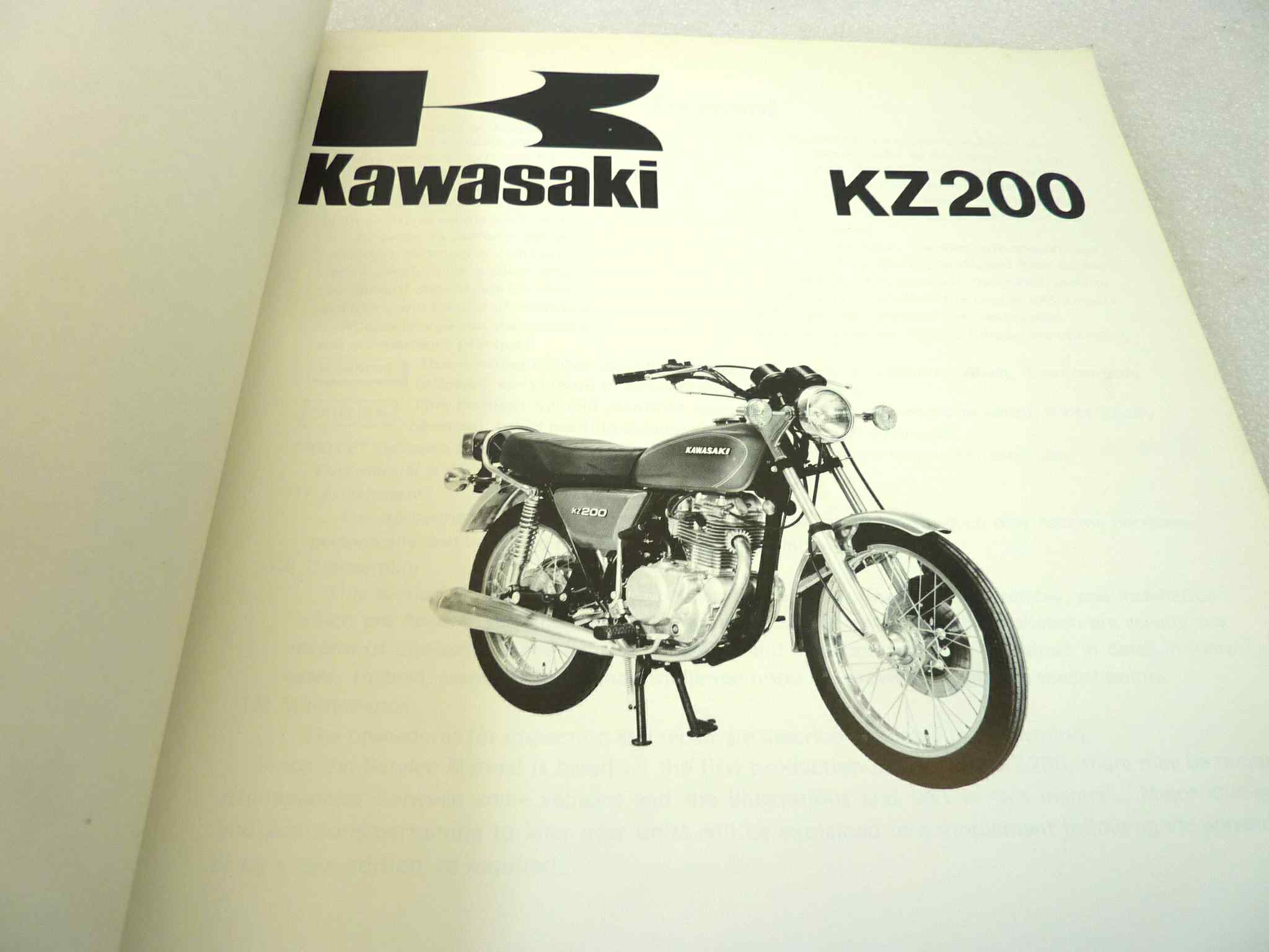Manuale officina Kawasaki KZ200 Shop Manual ORIGINALE eng - Motorcycle service Manual WORKSHOP riparazione dim 21,7 x 28 cm - immagine 4