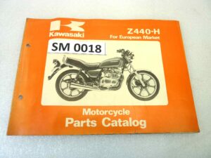 Catalogo parti ricambio Kawasaki Z440 H ricambi ORIGINALE eng Parts Catalog dim 26 x 18,4 cm