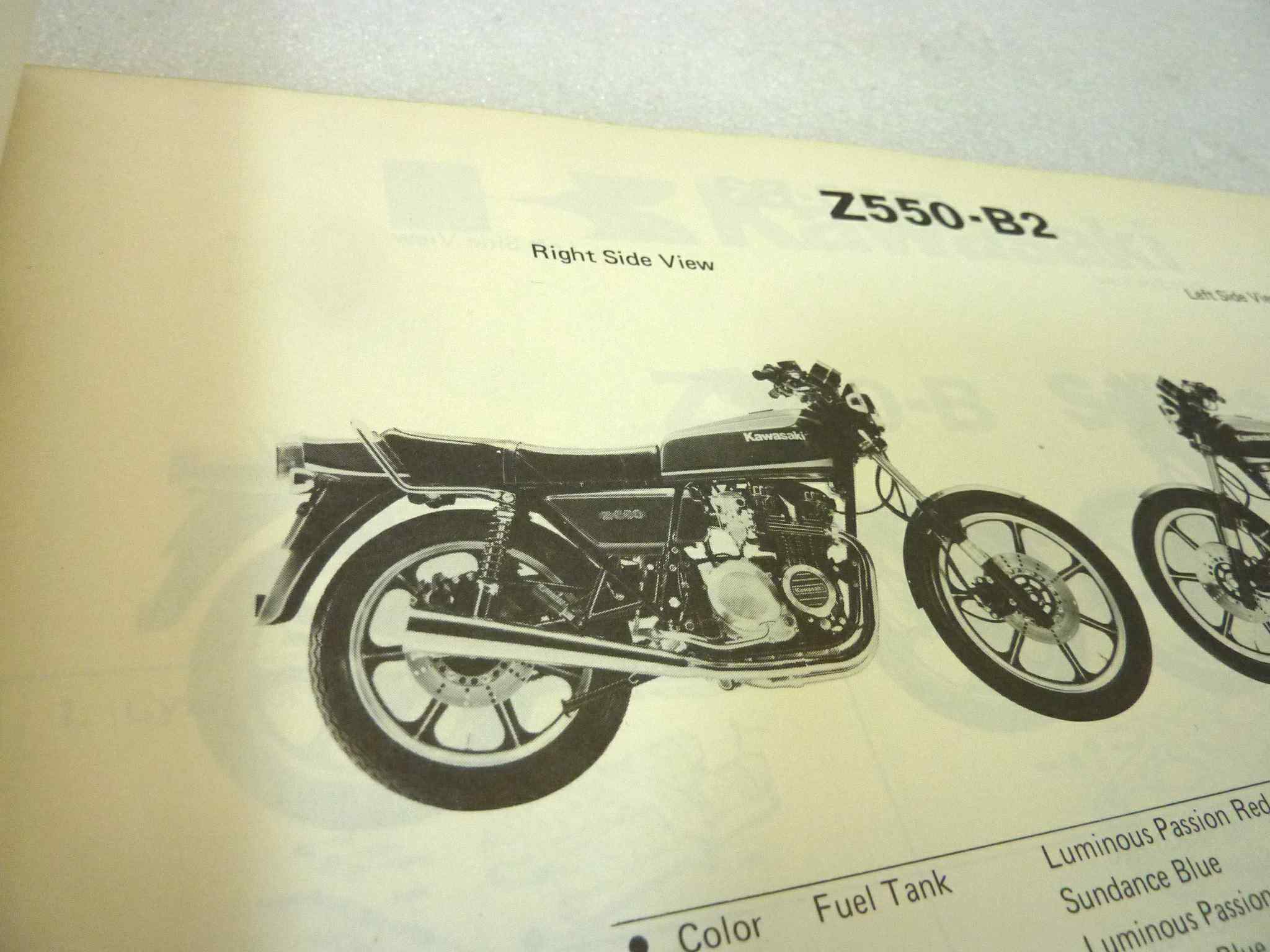 Catalogo parti ricambio Kawasaki Z550 B ricambi ORIGINALE eng Parts Catalog dim 26 x 18,4 cm - immagine 5