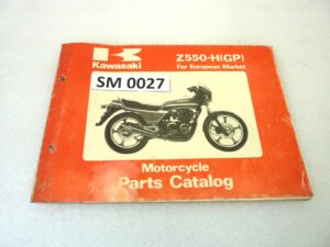 Catalogo parti ricambio Kawasaki Z550 H GP Bricambi ORIGINALE eng Parts Catalog dim 26 x 18,4 cm