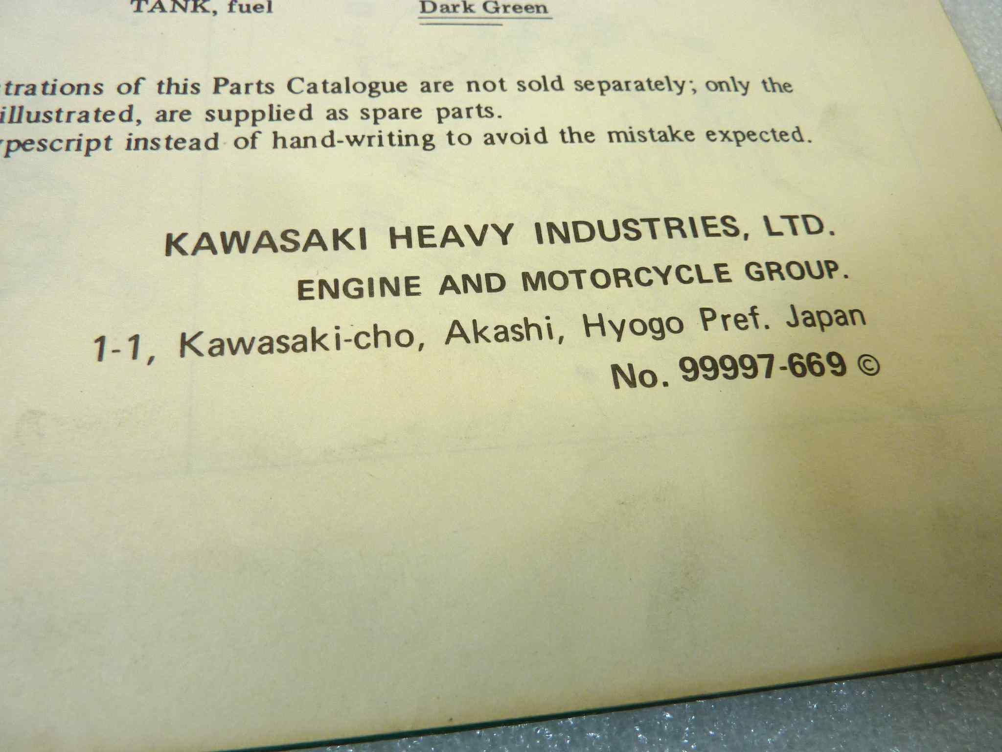 Catalogo parti ricambio Kawasaki KH400 A3 Bricambi ORIGINALE eng Parts Catalog dim 28 x 21 cm - immagine 7