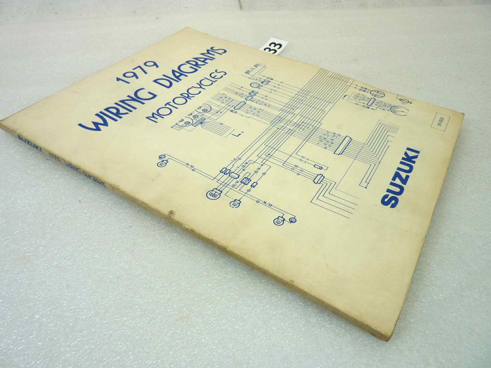 Manuale impianti elettrici Suzuki 1979 vedi foto per modelli Wiring diagrams ORIGINALE eng - Motorcycle service Manual WORKSHOP riparazione dim 28 x 21,5 cm - immagine 4