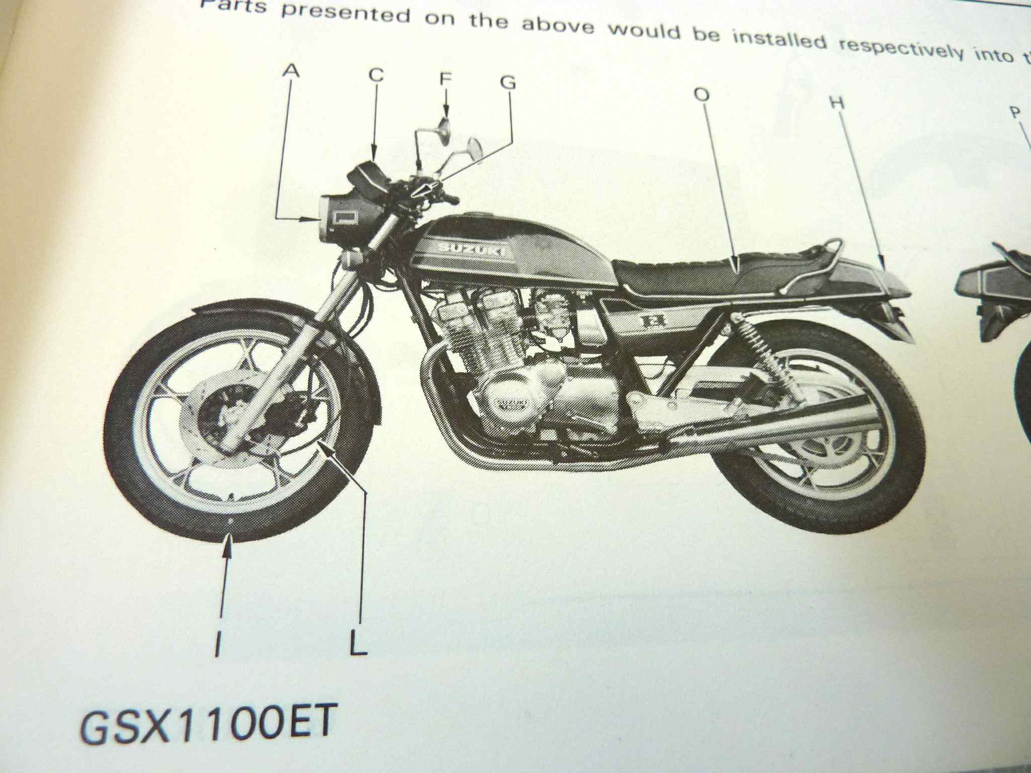 Manuale officina Suzuki GSX1100 ET Shop Manual ORIGINALE eng fra ger - Motorcycle service Manual WORKSHOP riparazione dim 28 x 21,5 cm - immagine 4