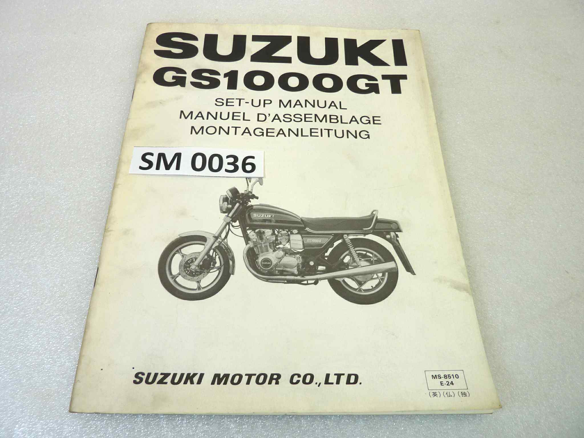 Manuale officina Suzuki GS1000 GT Shop Manual ORIGINALE eng fra ger - Motorcycle service Manual WORKSHOP riparazione dim 28 x 21,5 cm