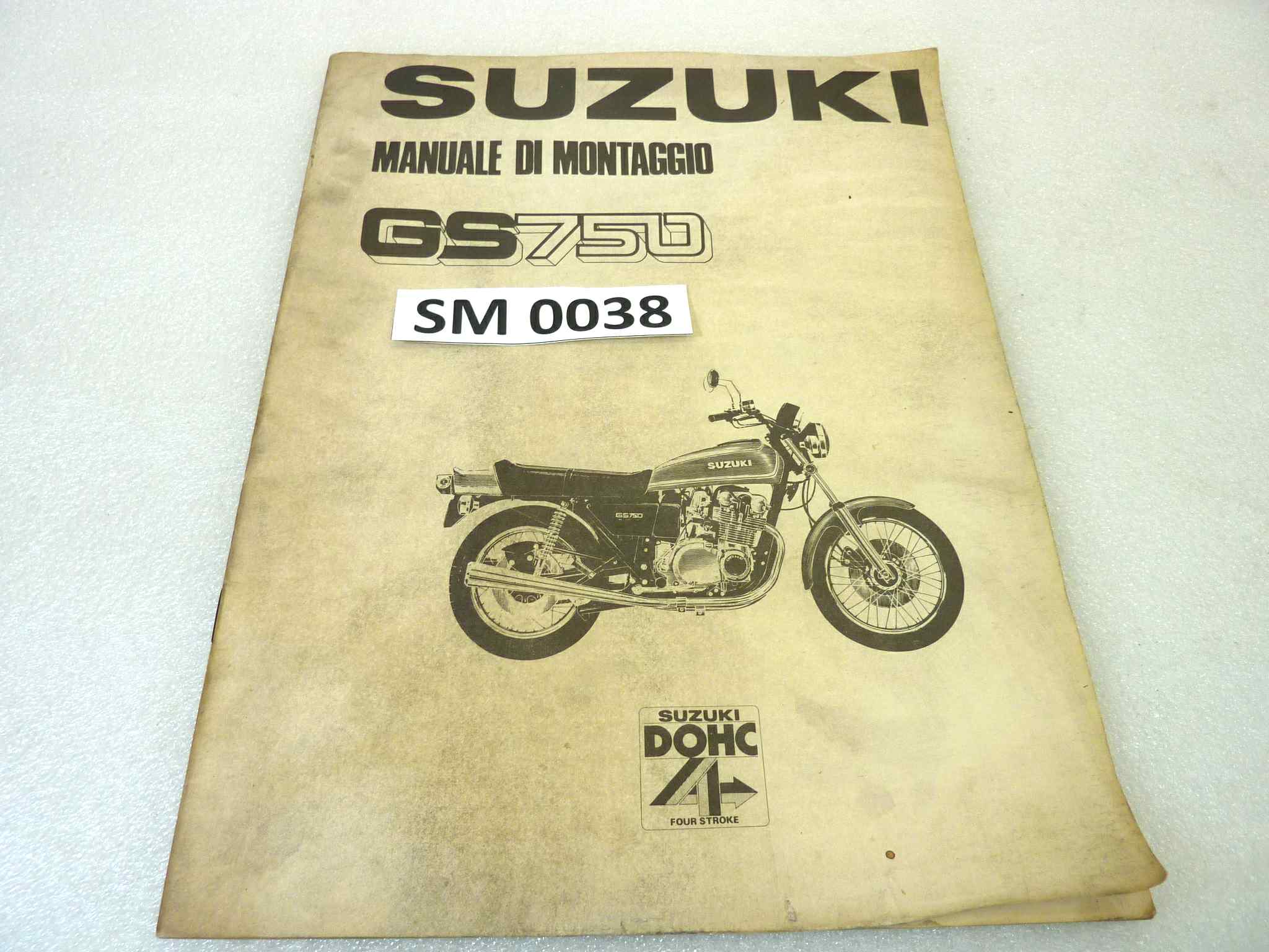 Manuale officina Suzuki GS750 Shop Manual ORIGINALE ita - Motorcycle service Manual WORKSHOP riparazione dim 28 x 21,5 cm
