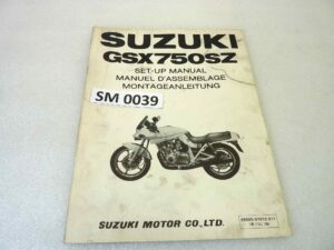 Manuale officina Suzuki GSX750 SZ Shop Manual ORIGINALE eng fra ger - Motorcycle service Manual WORKSHOP riparazione dim 28 x 21,5 cm
