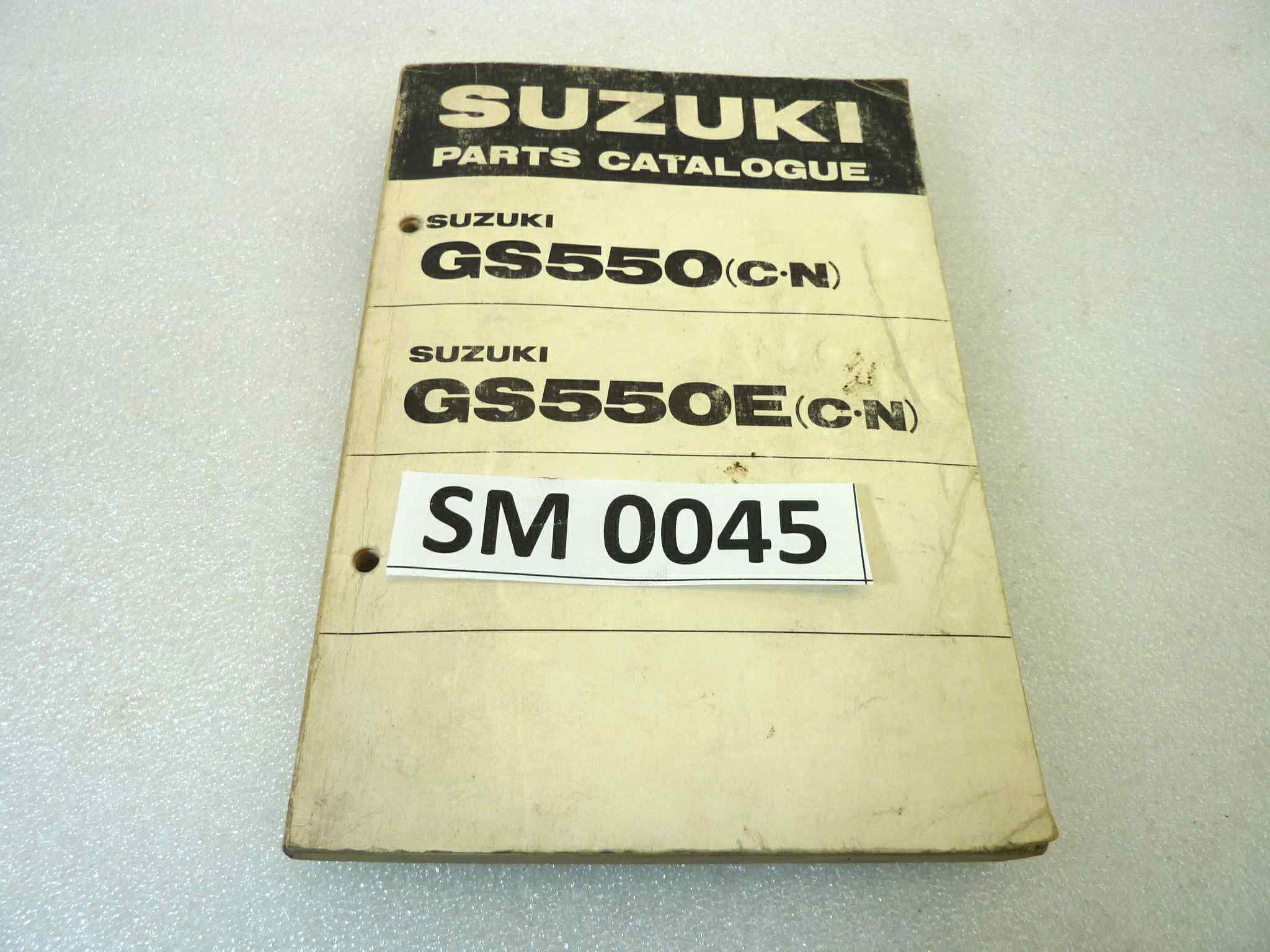 Catalogo parti ricambio Suzuki GS550 GS550E CN ricambi ORIGINALE eng Parts Catalog dim 13 x 18,4 cm