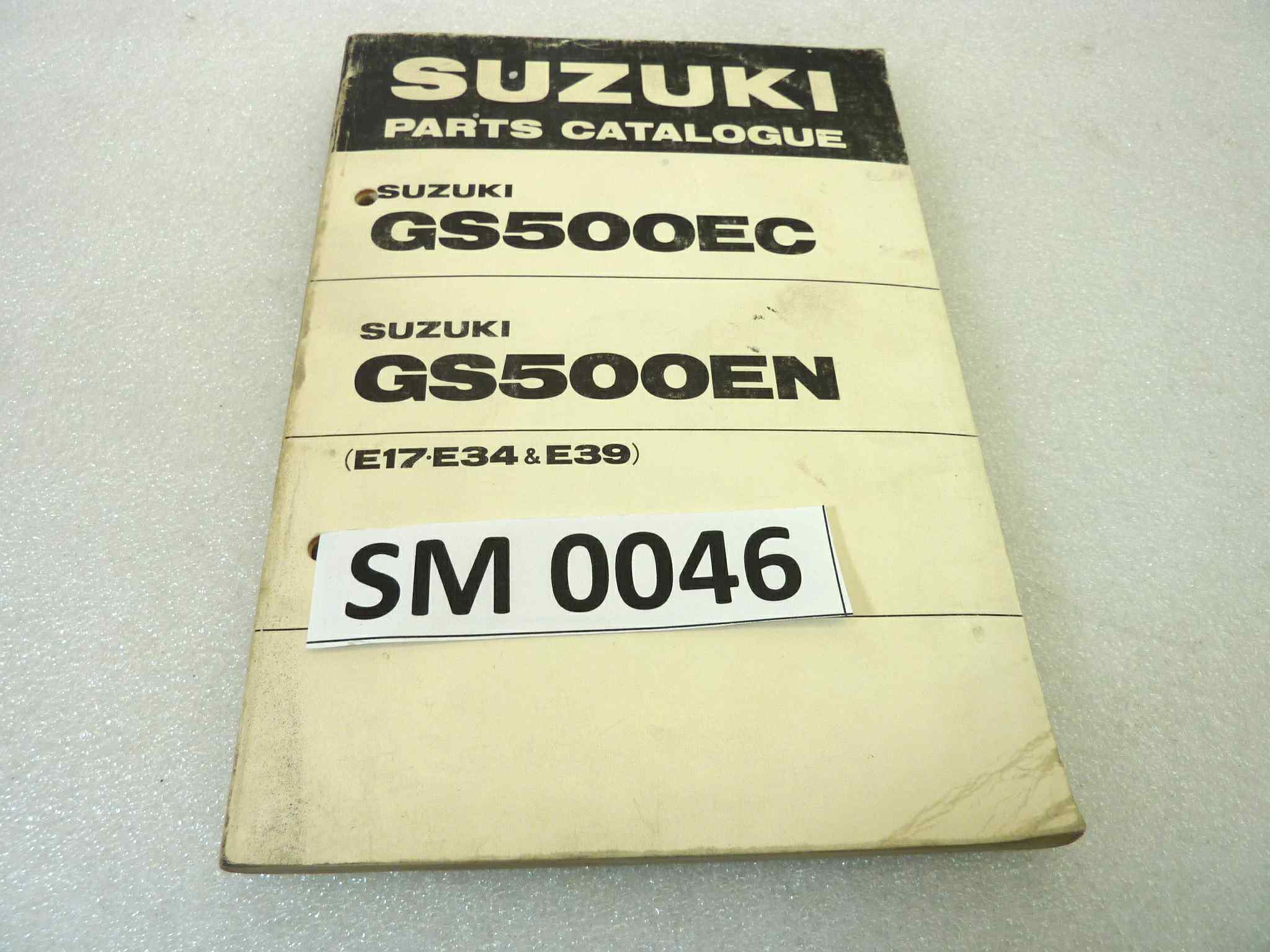 Catalogo parti ricambio Suzuki GS500EC GS500EN ricambi ORIGINALE eng Parts Catalog dim 13 x 18,4 cm