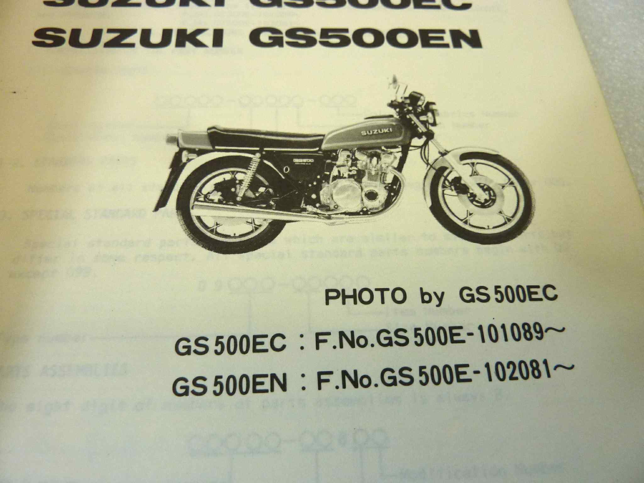Catalogo parti ricambio Suzuki GS500EC GS500EN ricambi ORIGINALE eng Parts Catalog dim 13 x 18,4 cm - immagine 4